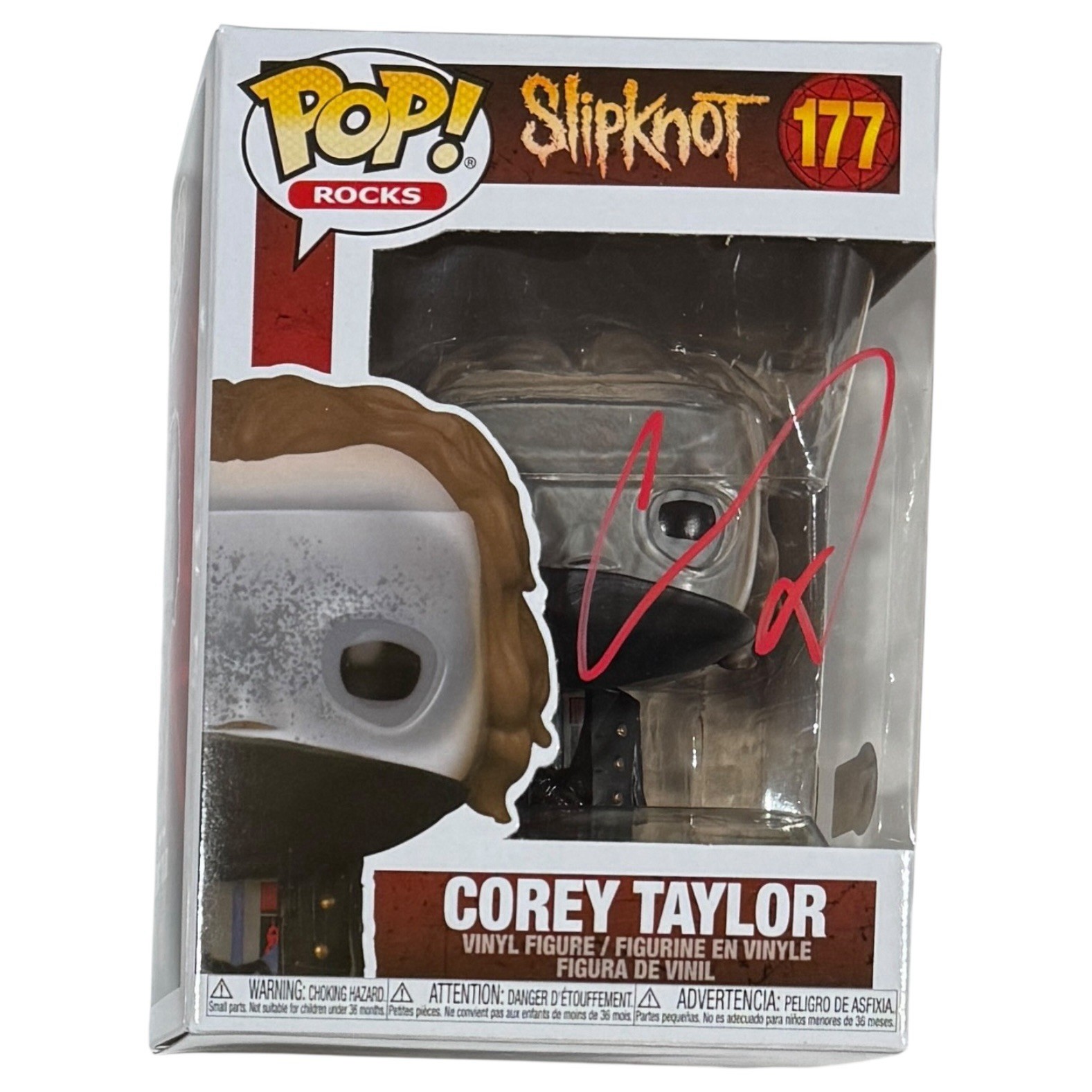 Corey Taylor Slipknot Signed Autograph Funko Pop Rocks #177 Proof Beckett COA