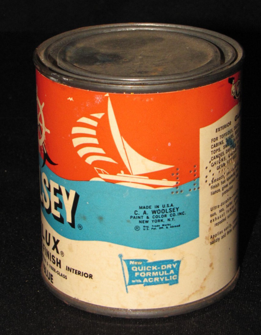 Woolsey Cawlux Marine Finish 1 Pint Sea Blue 3/4 Full Can ~4"x 3.5"
