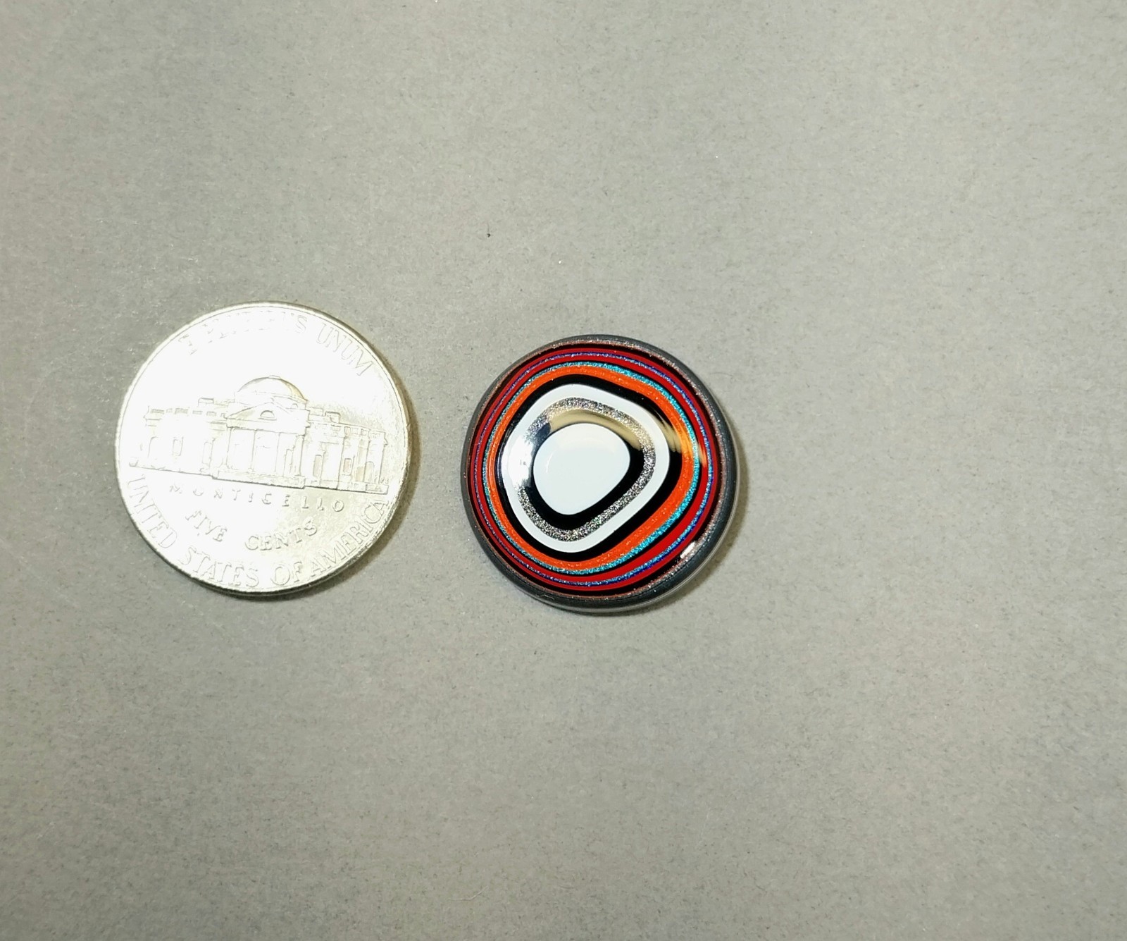 Fordite Cabochon, Domed Round, Wisconsin Handmade, EB63