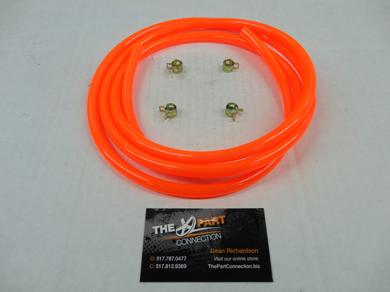 ELECTRIC ORANGE 1/4" FUEL LINE KIT FOR SNOWMOBILE DIRT BIKE ATV MOWER MOTORCYCLE