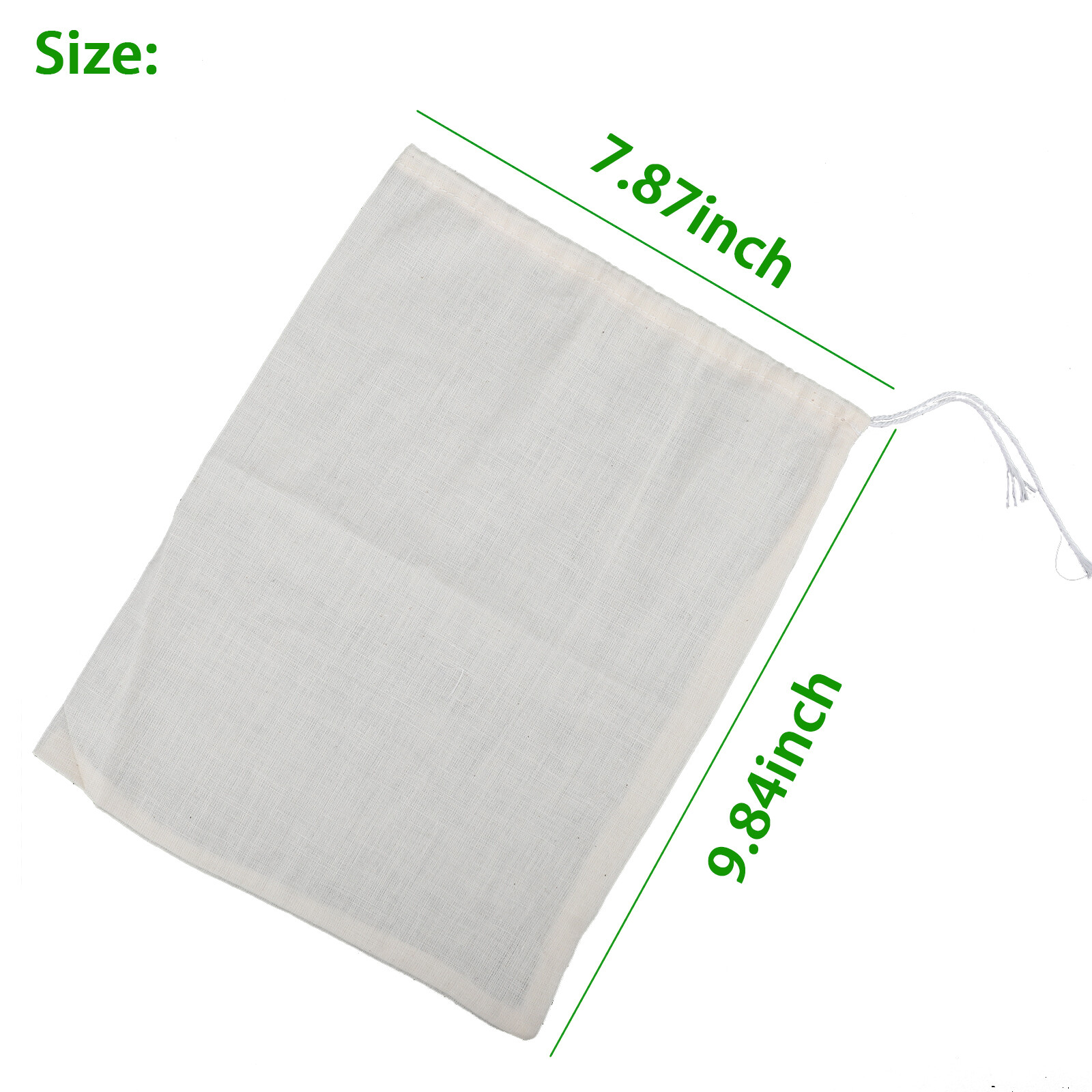 3PCS Organic Cotton Nut Milk Bag Reusable Food Strainer Brew Coffee Cheese Cloth