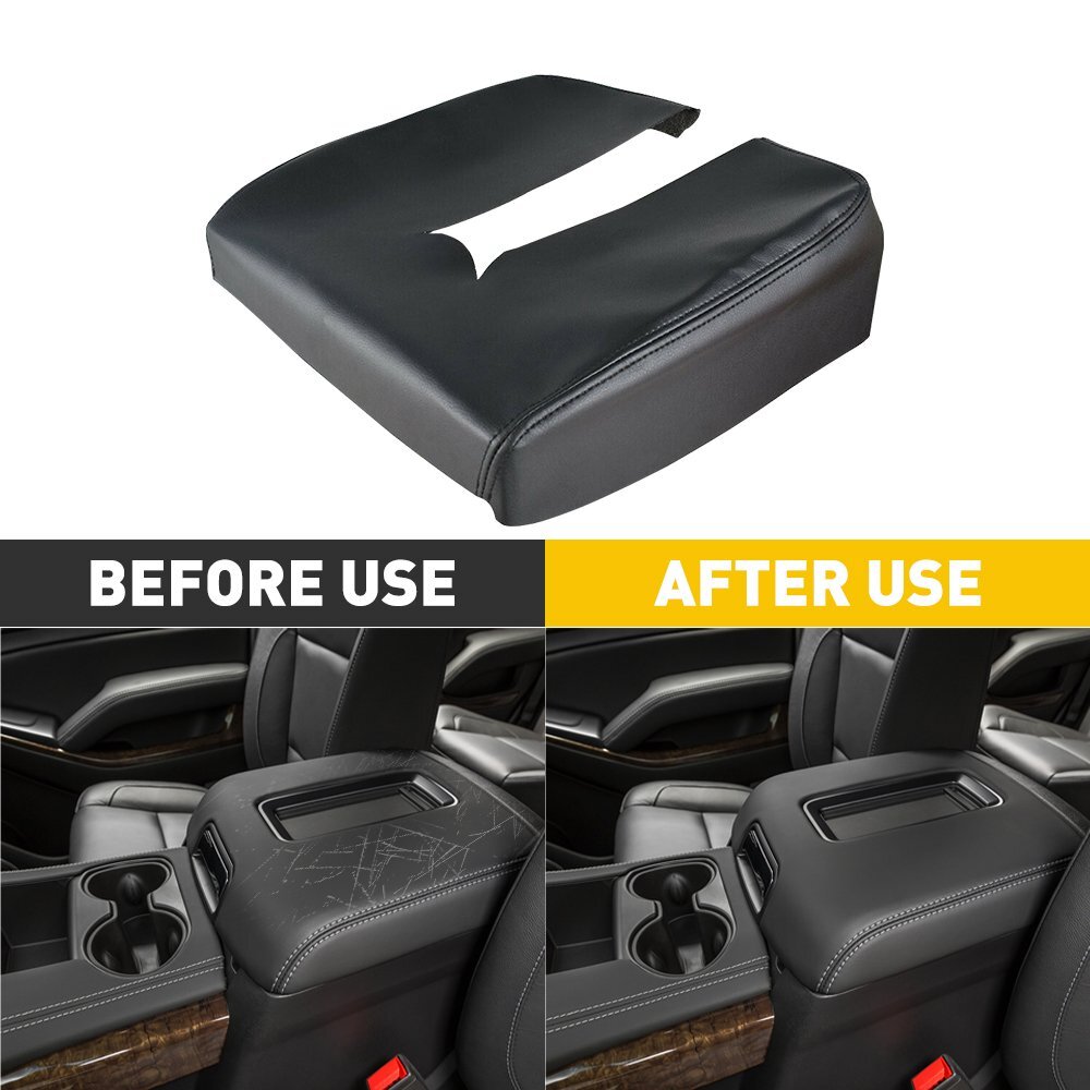 Leather Lid Console Armrest Fit 07-14 Cover For Tahoe Suburban Yukon Silverado