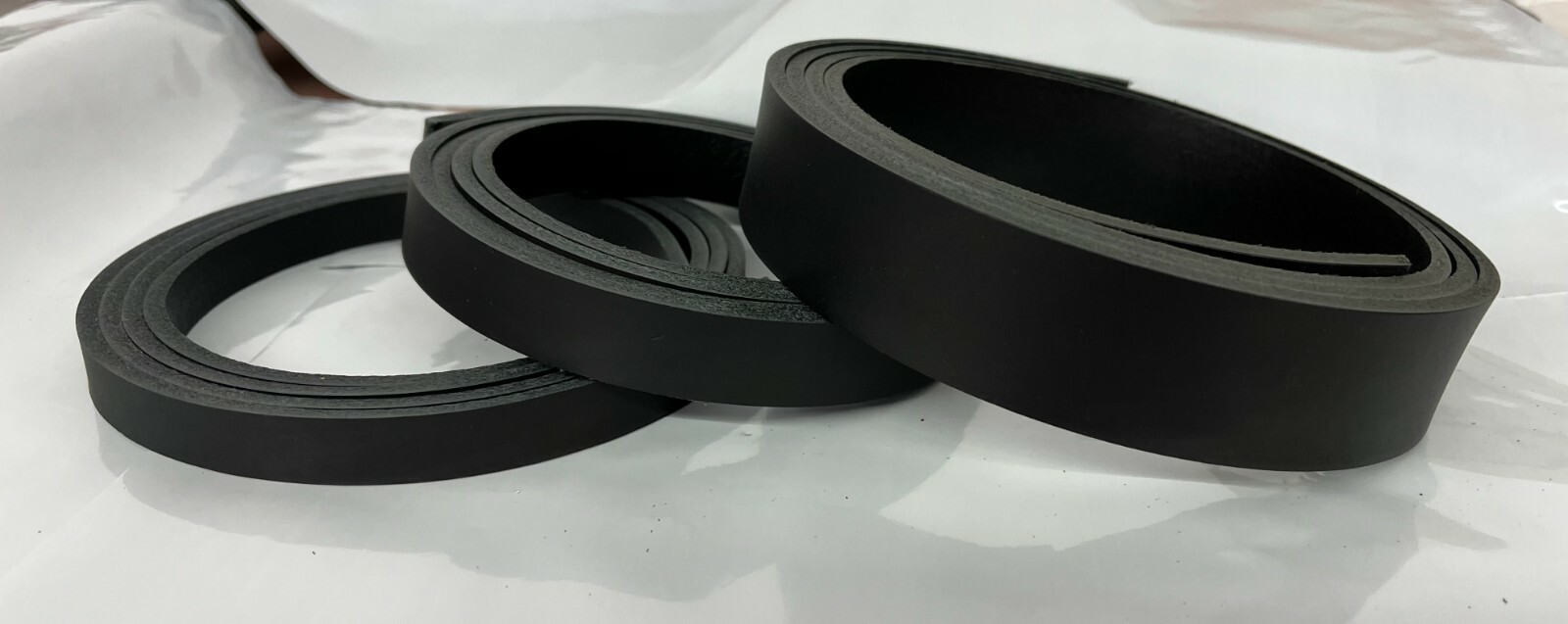 Black Leather Strip Strap/Belt Blank 3/8" to 1-1/2" 9-10 oz FREE SHIPPING