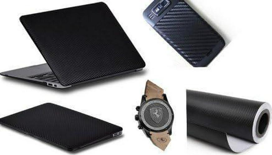 ​3D Black Carbon Fiber Vinyl Wrap 12"x60" Twill Weave Self-Adhesive Sheet​