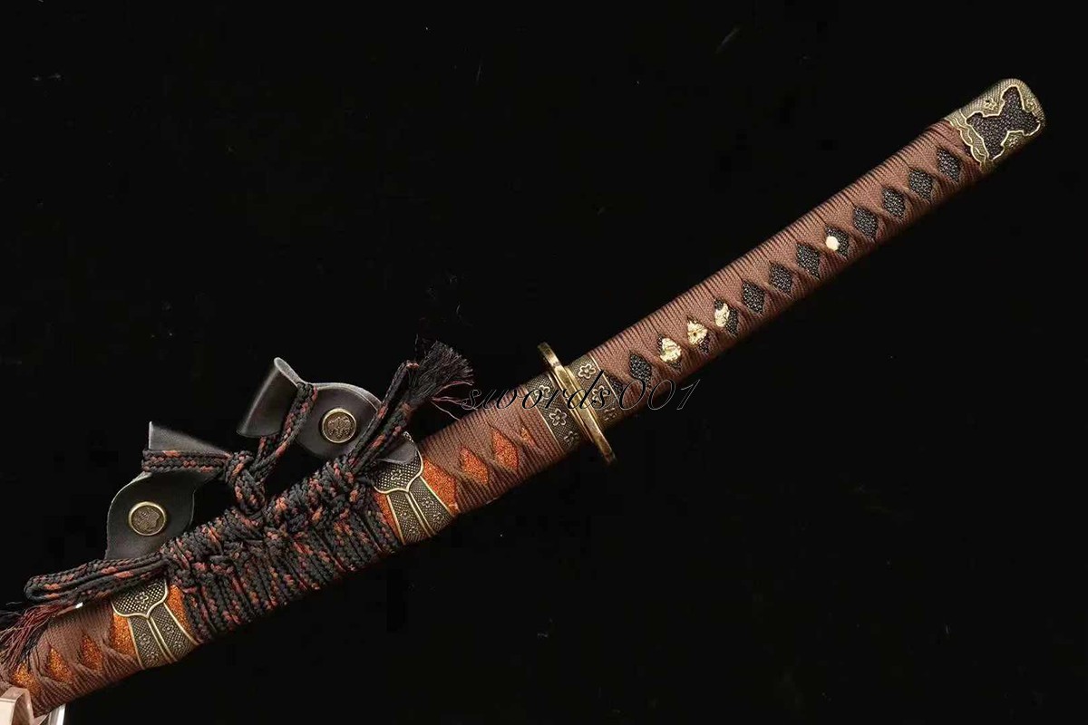 41'' Handmade Japanese Authentic Tachi Sword T10 Steel Clay Tempered Katana