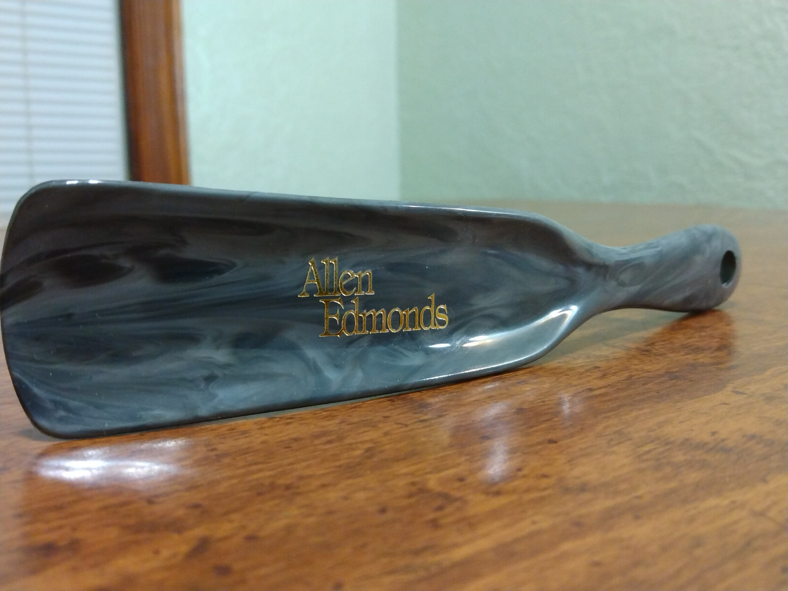 Allen Edmonds Plastic Shoe Horn Grey Marble Swirl 7" Long