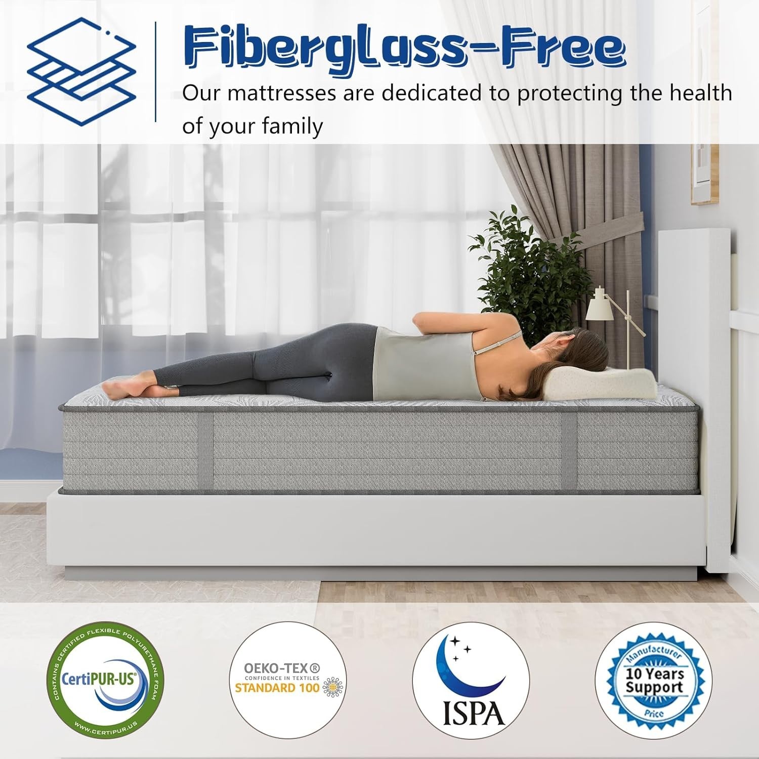 8"10"12"14 Twin Full Queen King Size Mattress in a Box Hybrid Spring Memory Foam