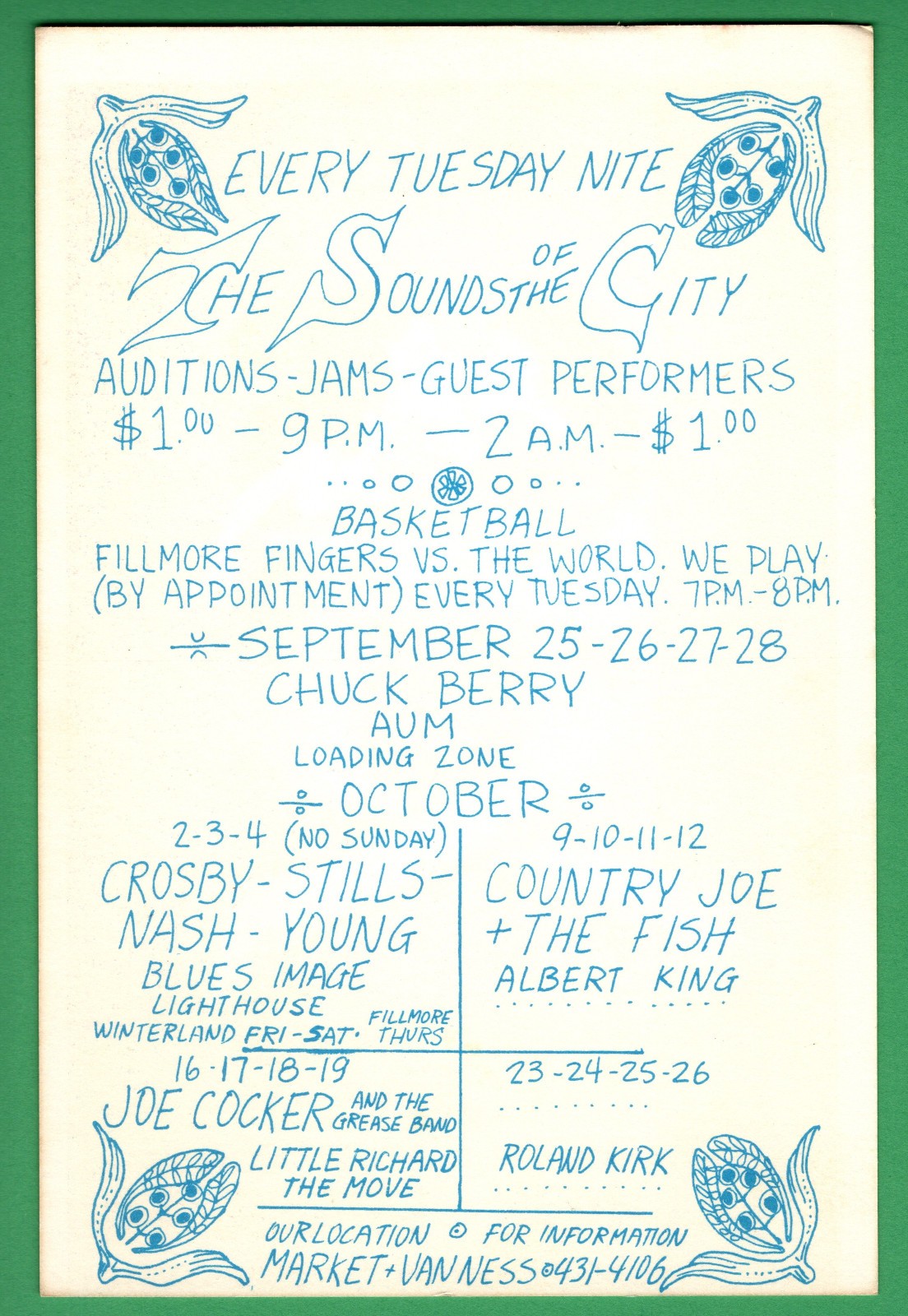 CroSbY, StiLLS, NaSh & Young BG194 BiLL Graham FiLLmore HandbiLL