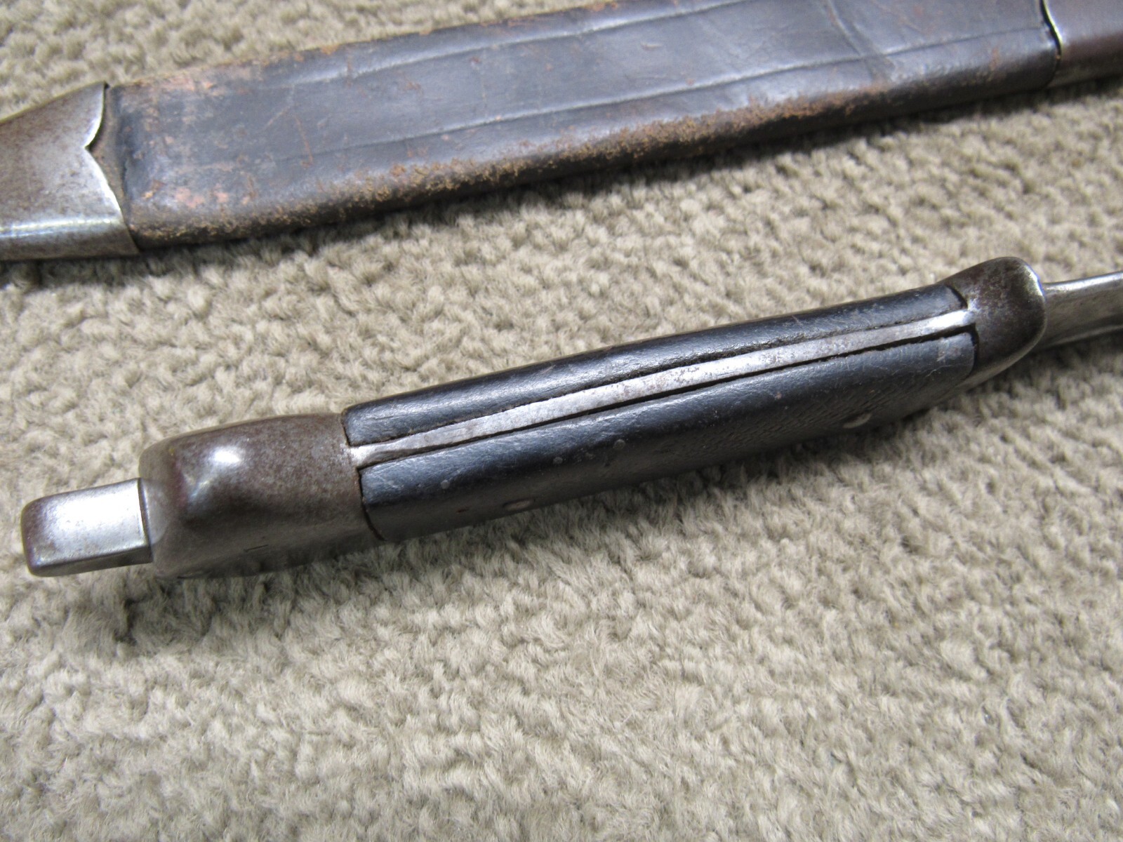 Danish M1889 Krag Jorgensen Bayonet w/ Scabbard Dated 1891 WK & C Mfg