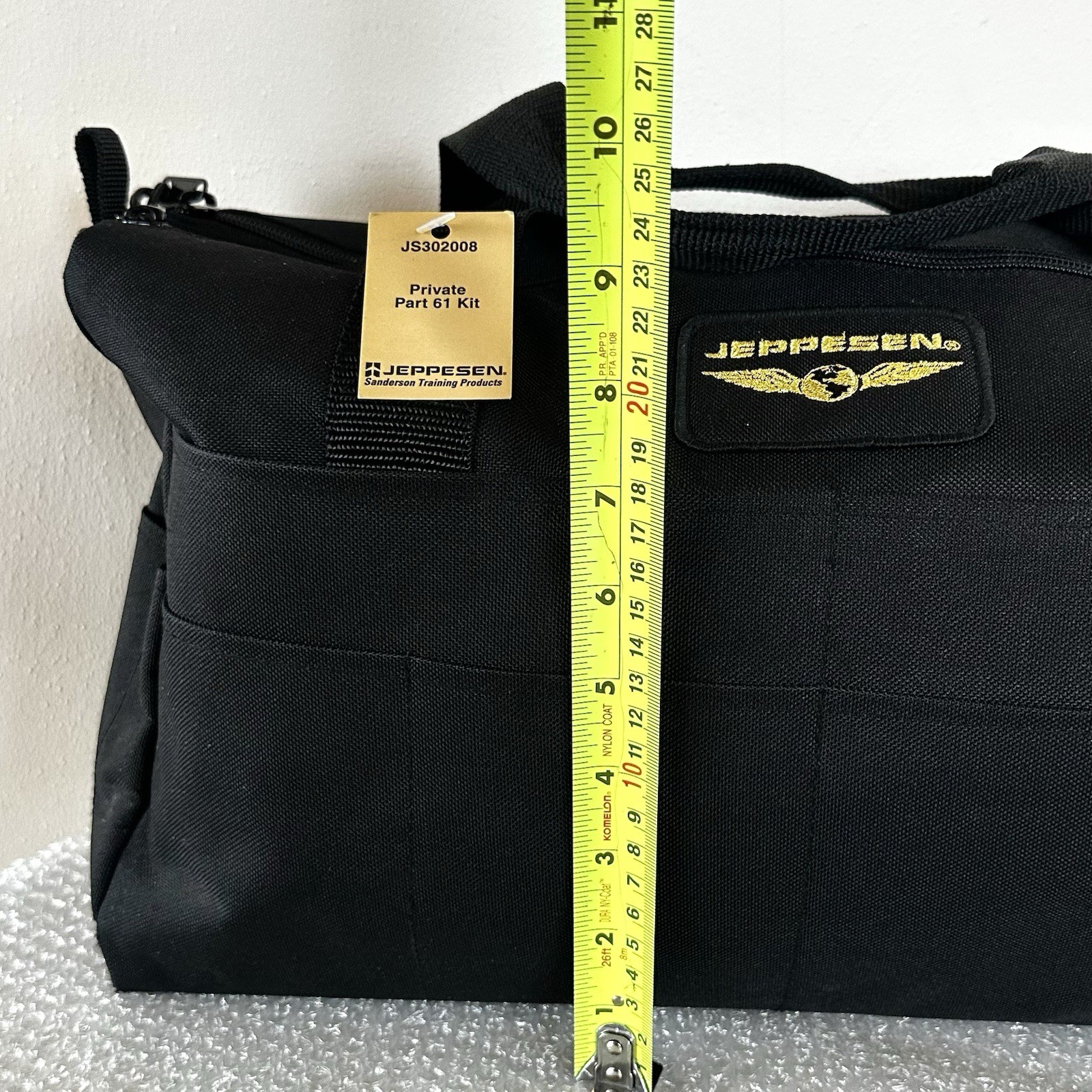 NEW JEPPESEN FLIGHT DUFFLE OVERNIGHT BAG Pilot Aviation Black 16'' L Dual Zip