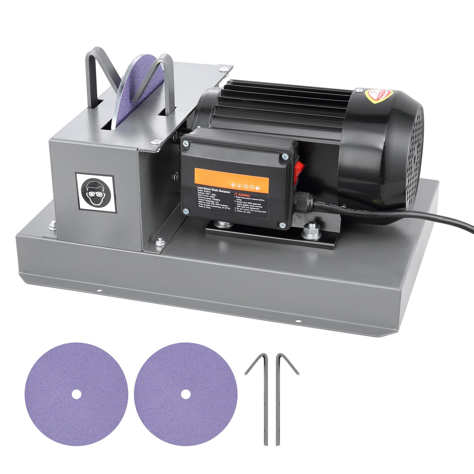 Uimoso Lawn Mower Blade Sharpener 2/3HP 500W with 7-inch Ceramic Grinding Wheel