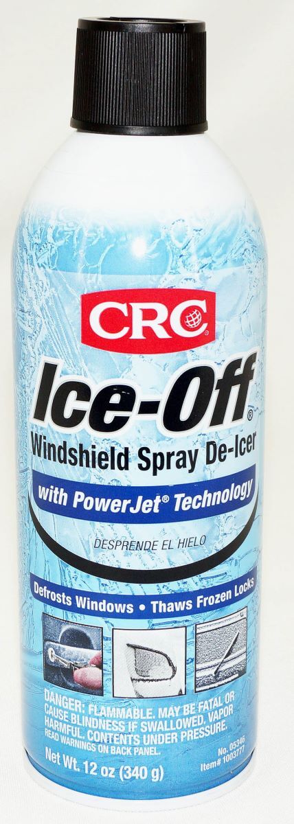 Case of 12 CRC 05346 Ice-Off Windshield Spray De-Icer 12 Oz Melts Frost and Ice