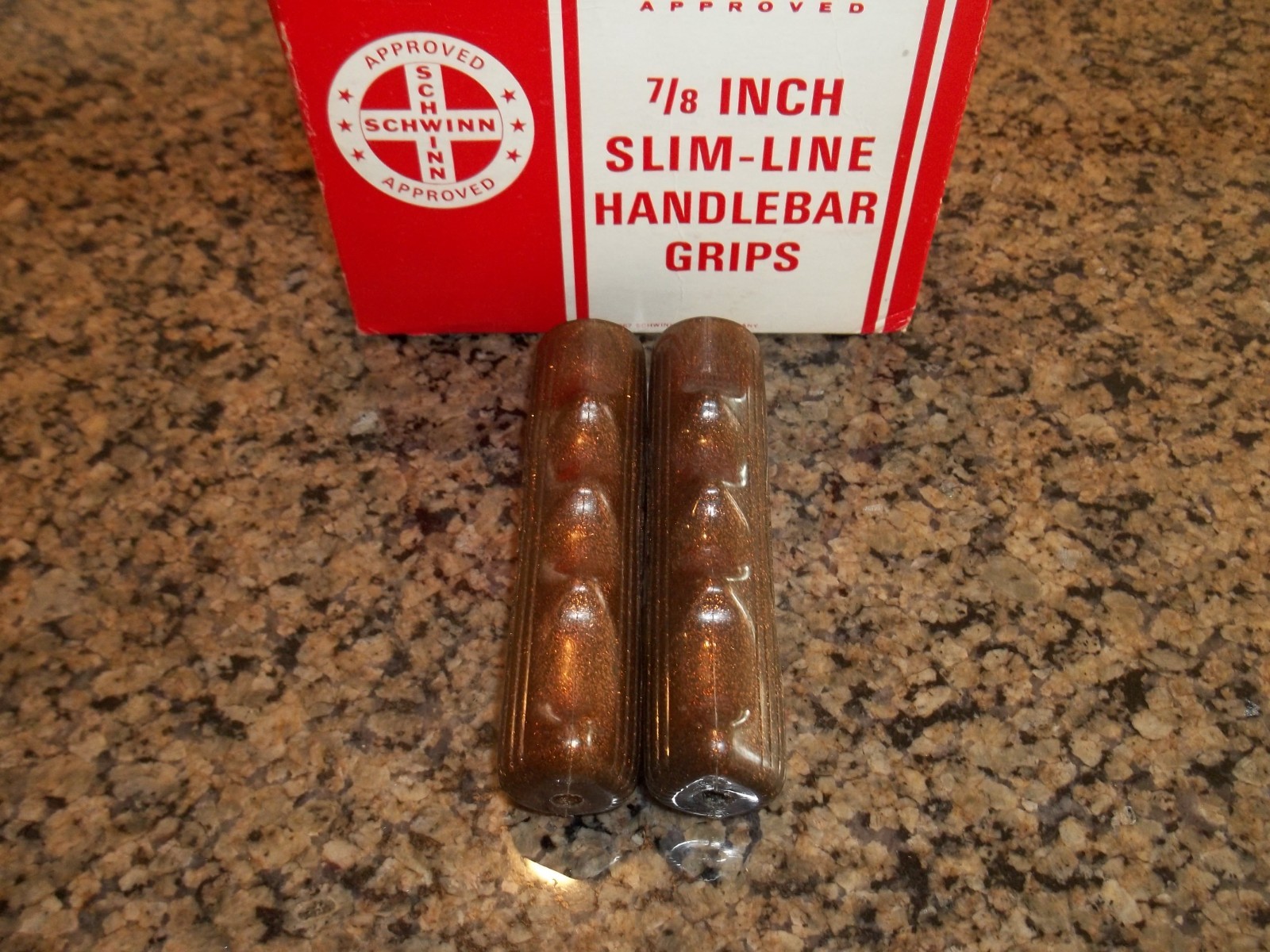 Nos Schwinn Stingray Runabout Bicycle Handlebar Grips brown originals collegiate