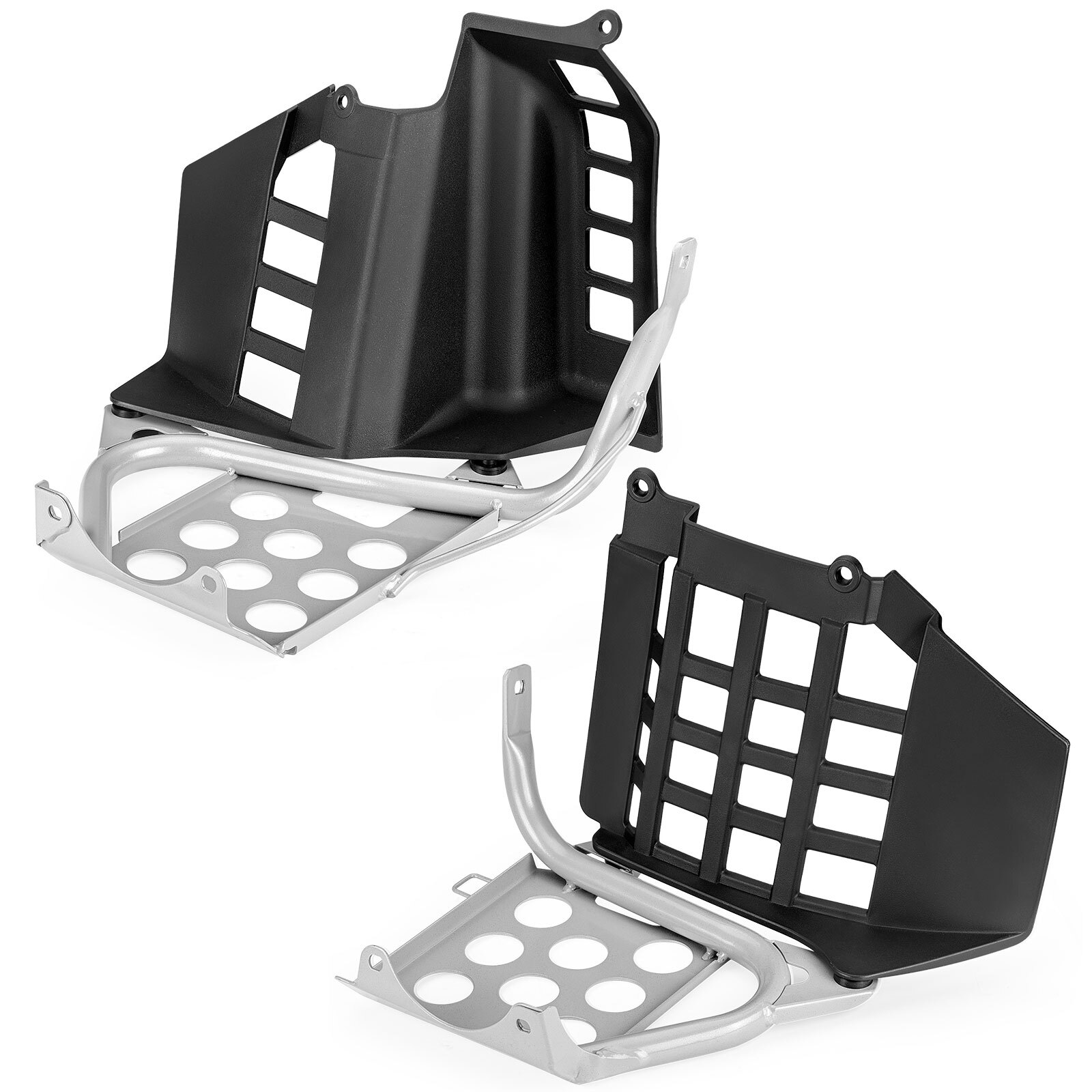 L+R Nerf Bars Silver Heel Guards footrest Stand For Yamaha 1990-2006 Banshee 350