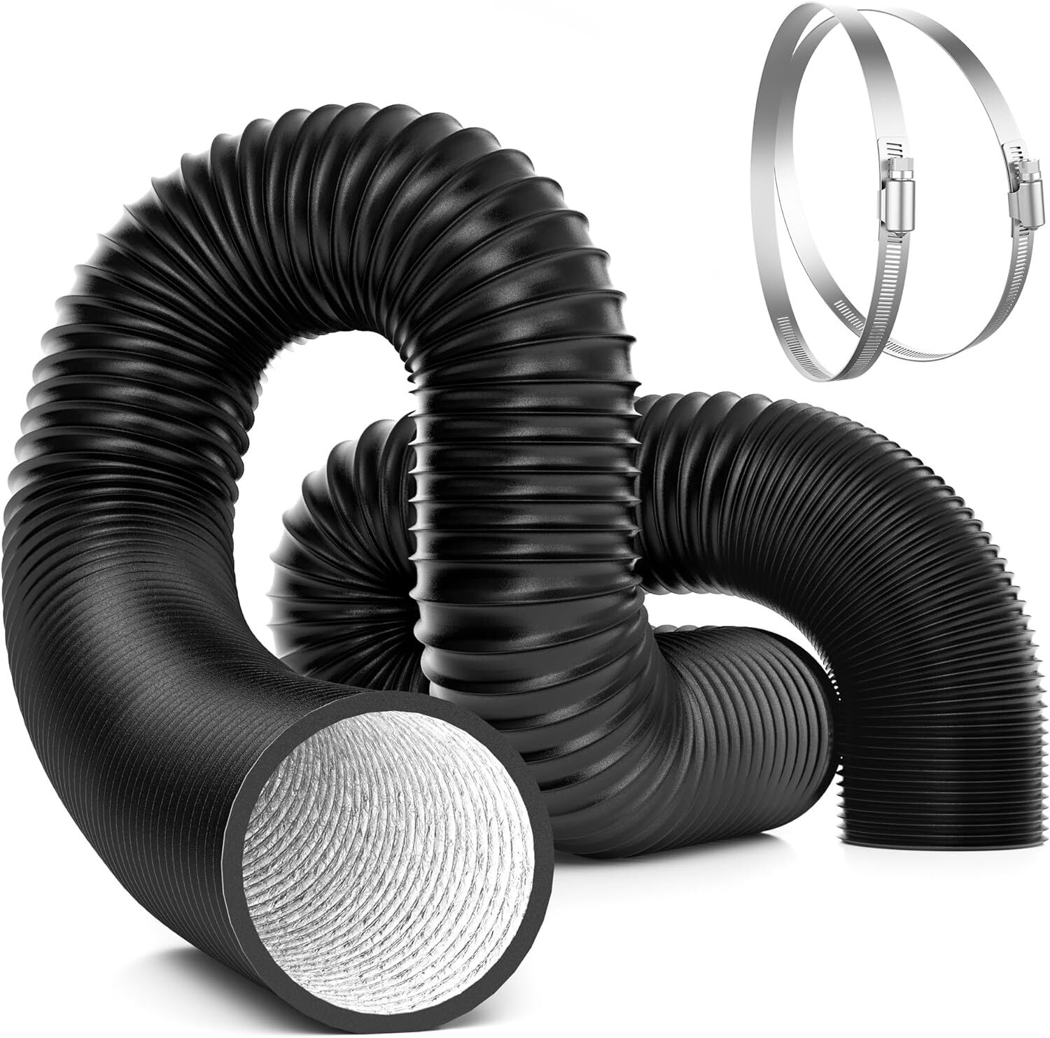 VIVOSUN 4-8 inch 6-25 Feet Aluminum Ducting Tube Dryer Vent Hose 4-Layer Home