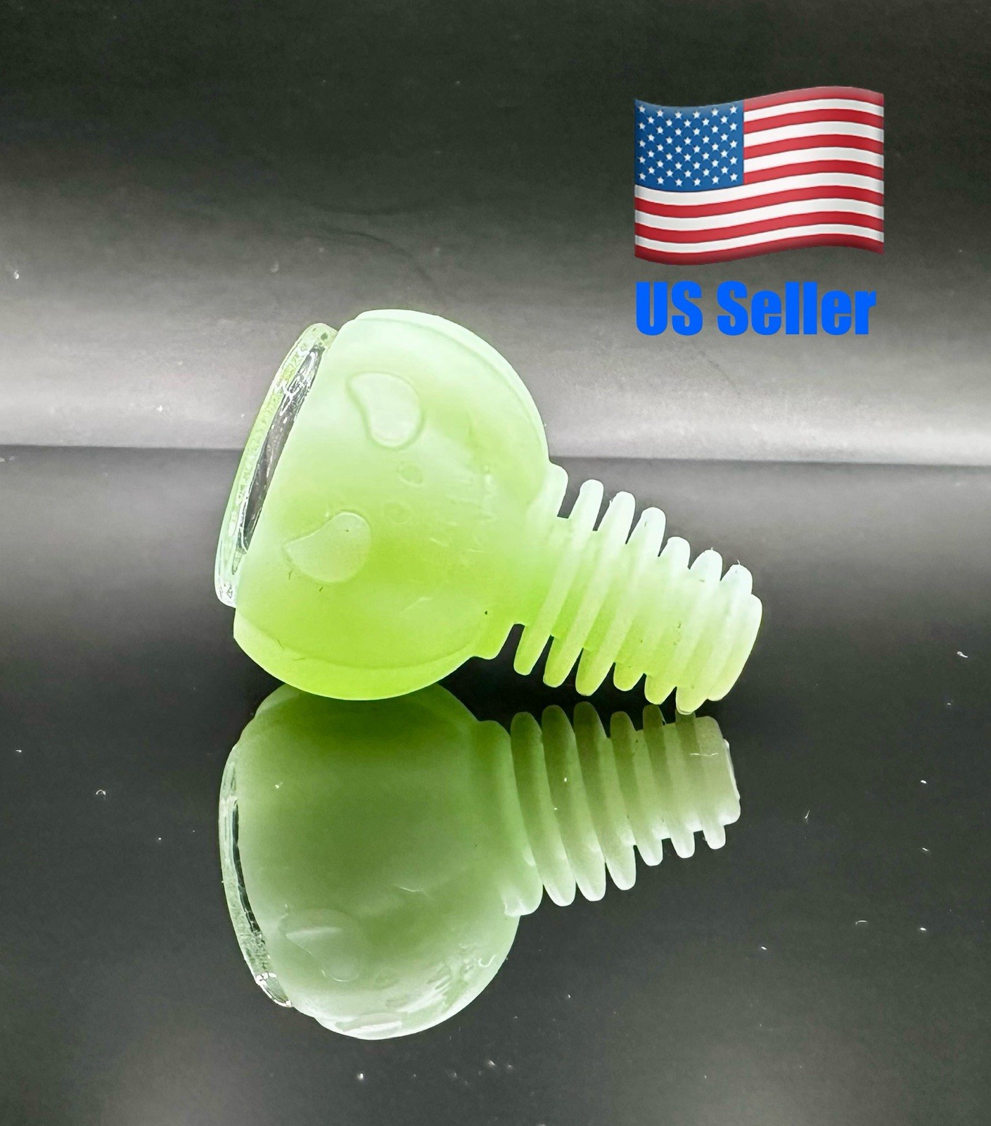 Universal 14mm 18mm Hybrid Silicone Glass Bowl -Blacklight Reactive GLOW In DARK