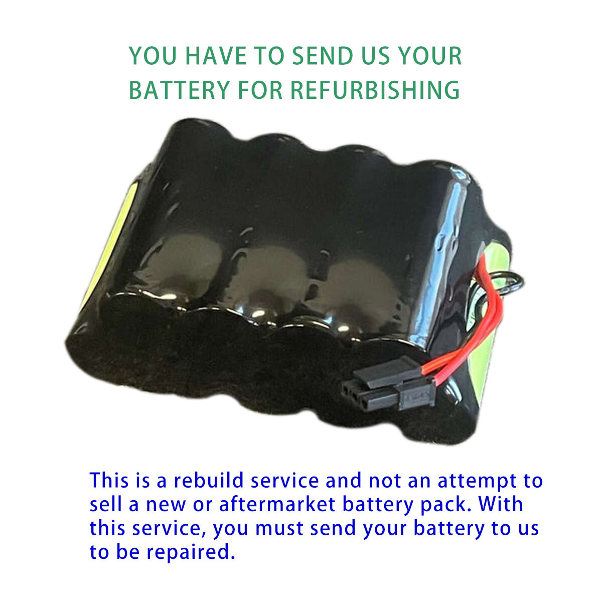 Rebuild service for Velux 830352 10.8V Battery Rebuild