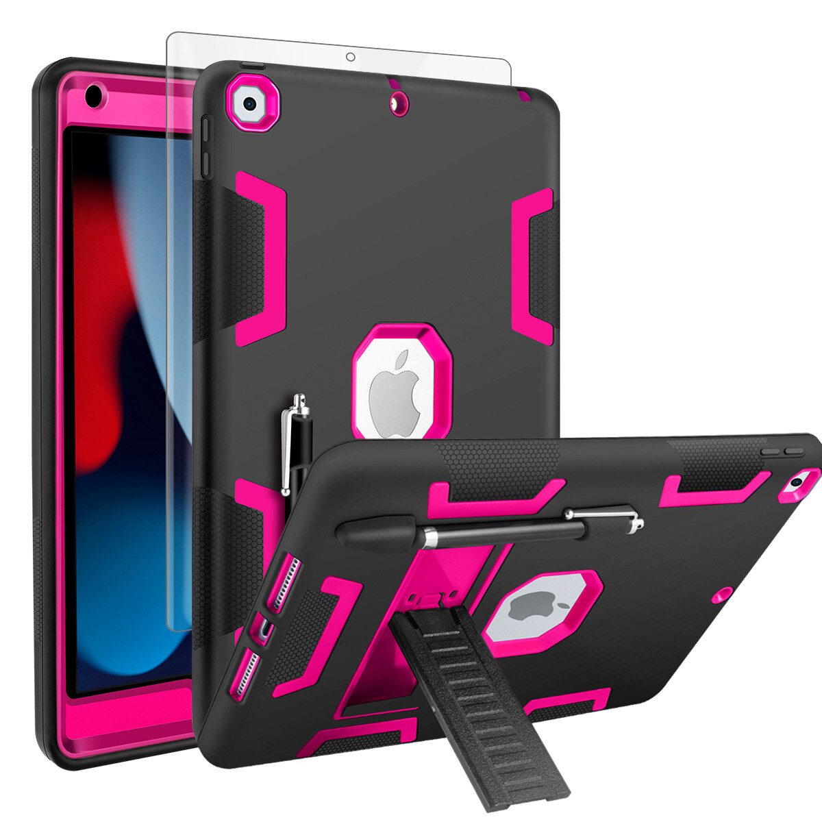 iPad 9th/8th/7th Generation Case 10.2" Shockproof Heavy Duty Rugged Stand Cover