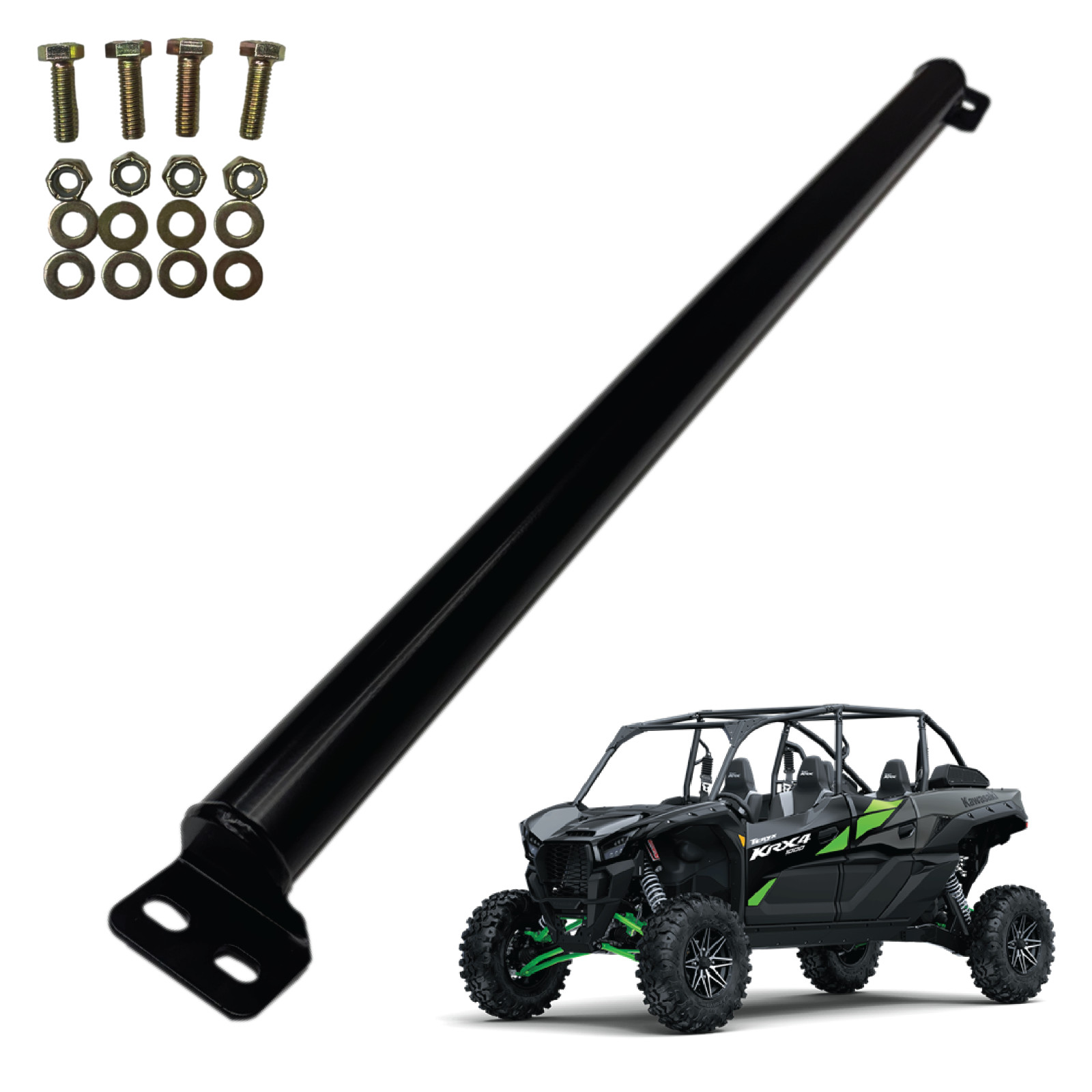 (Orange) 4x 4-Point Harnesses w/ Harness Bar Kit for Kawasaki KRX 1000 4 Seat