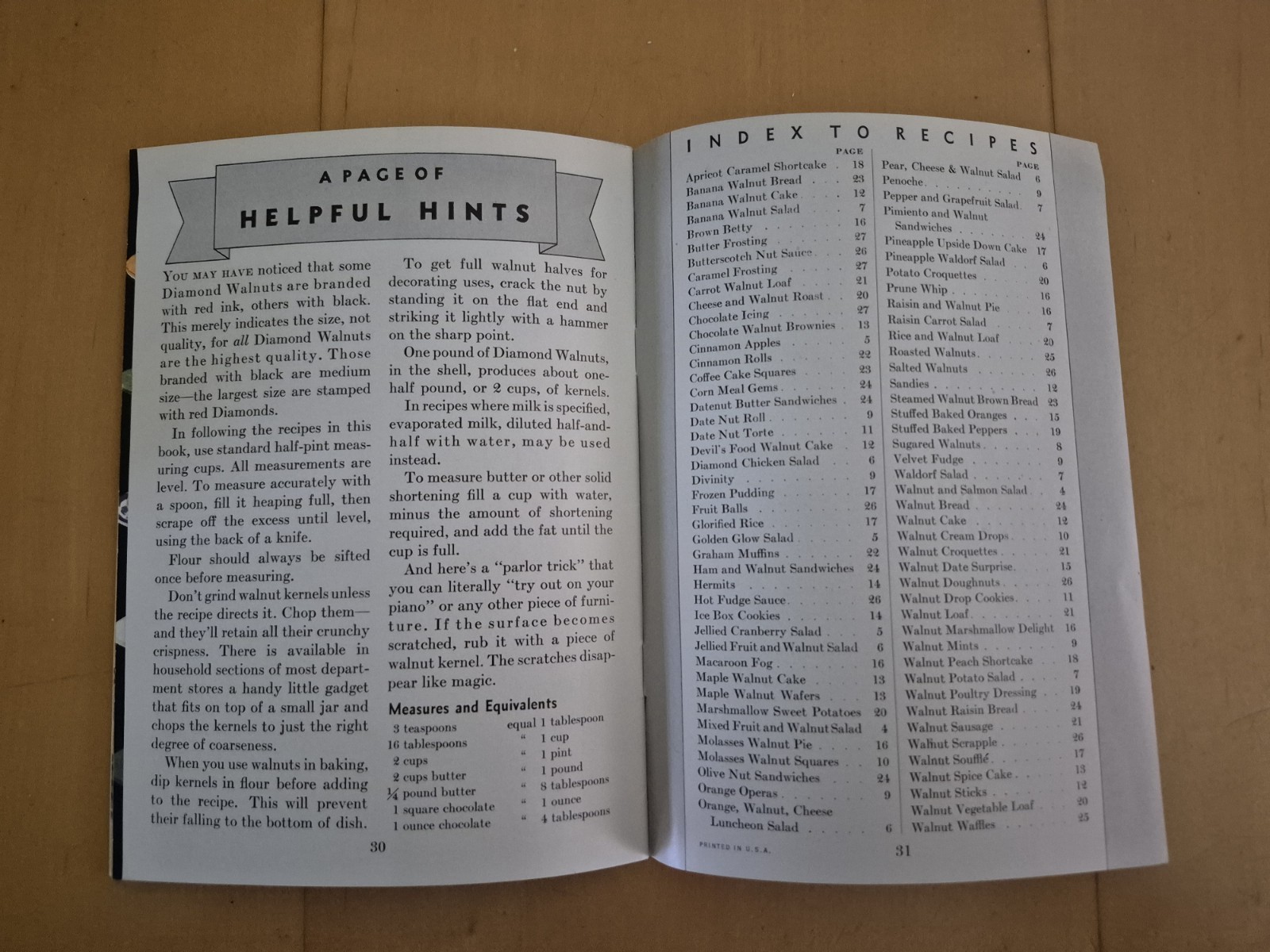 Vintage 1935 Diamond Walnuts TO WIN NEW COOKING FAME JUST ADD WALNUTS Booklet