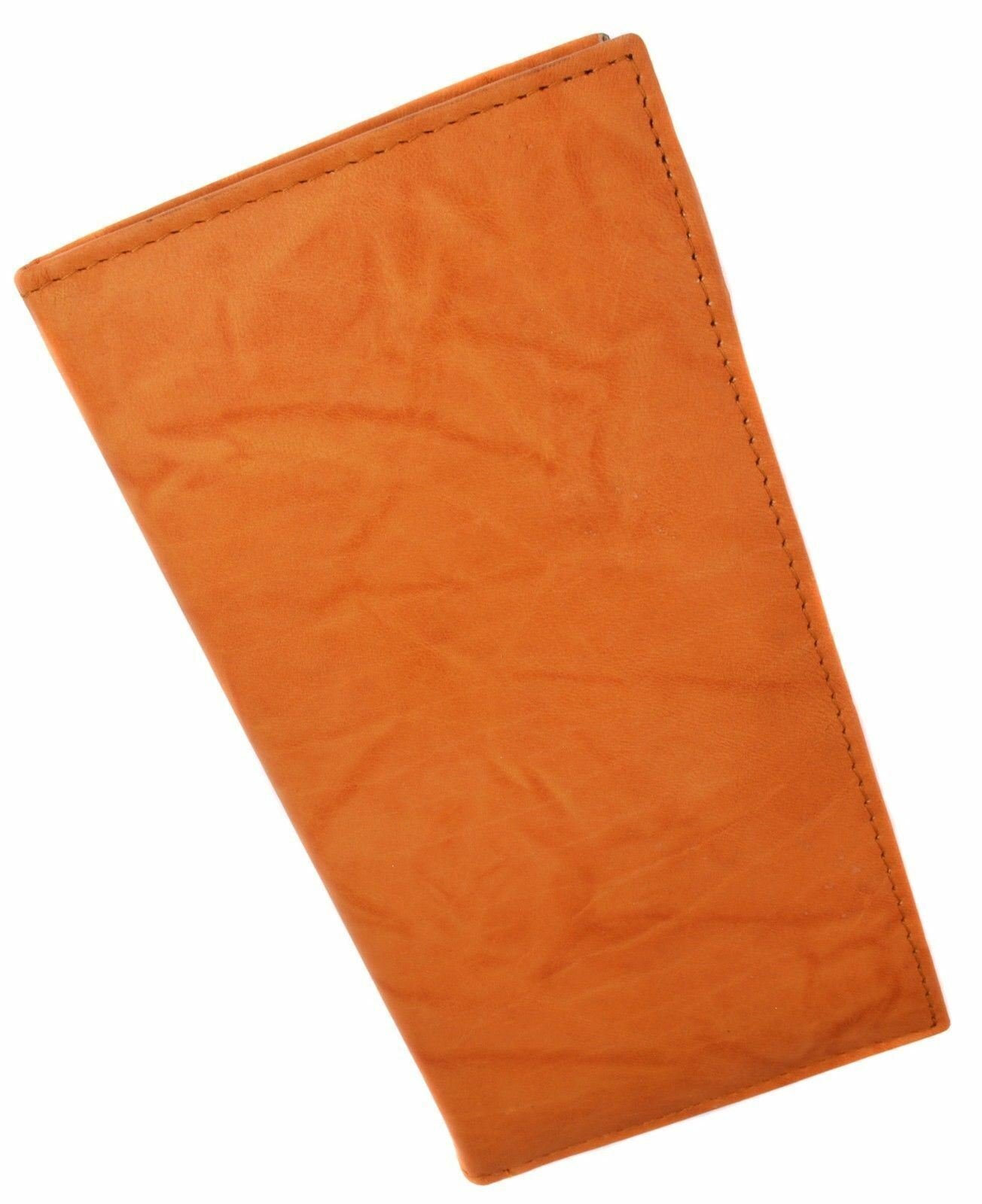 Genuine Leather Checkbook Cover Wallet Organizer with Credit Card Holder Tan