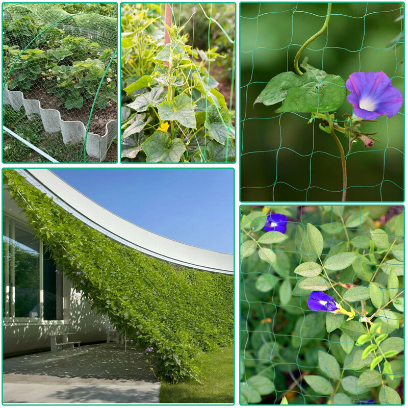 Heavy-Duty Growing Net Garden Trellis Netting for Vine Plants Fruits Flowers Veg