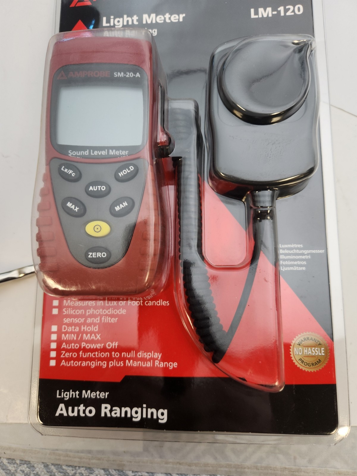 AMPROBE LM-120 Light Meter Auto Ranging, NEW OLD STOCK