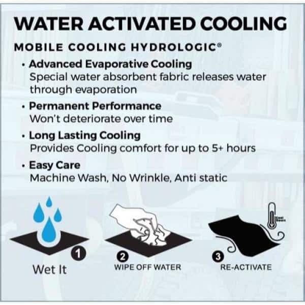MOBILE COOLING 8 in. x 31 in. Blue Hydrologic Cooling Towel