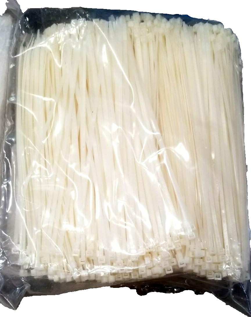 🔴(QTY 1000) NSI 1150X 11" Cable Ties Natural Clear 50lb 3/16" Wide ‼️New‼️