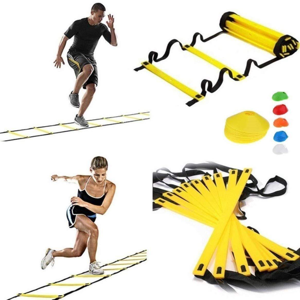 Agility Ladder Speed Training 16 Rung 8 M Soccer Training 12 Cones Carrying Bag