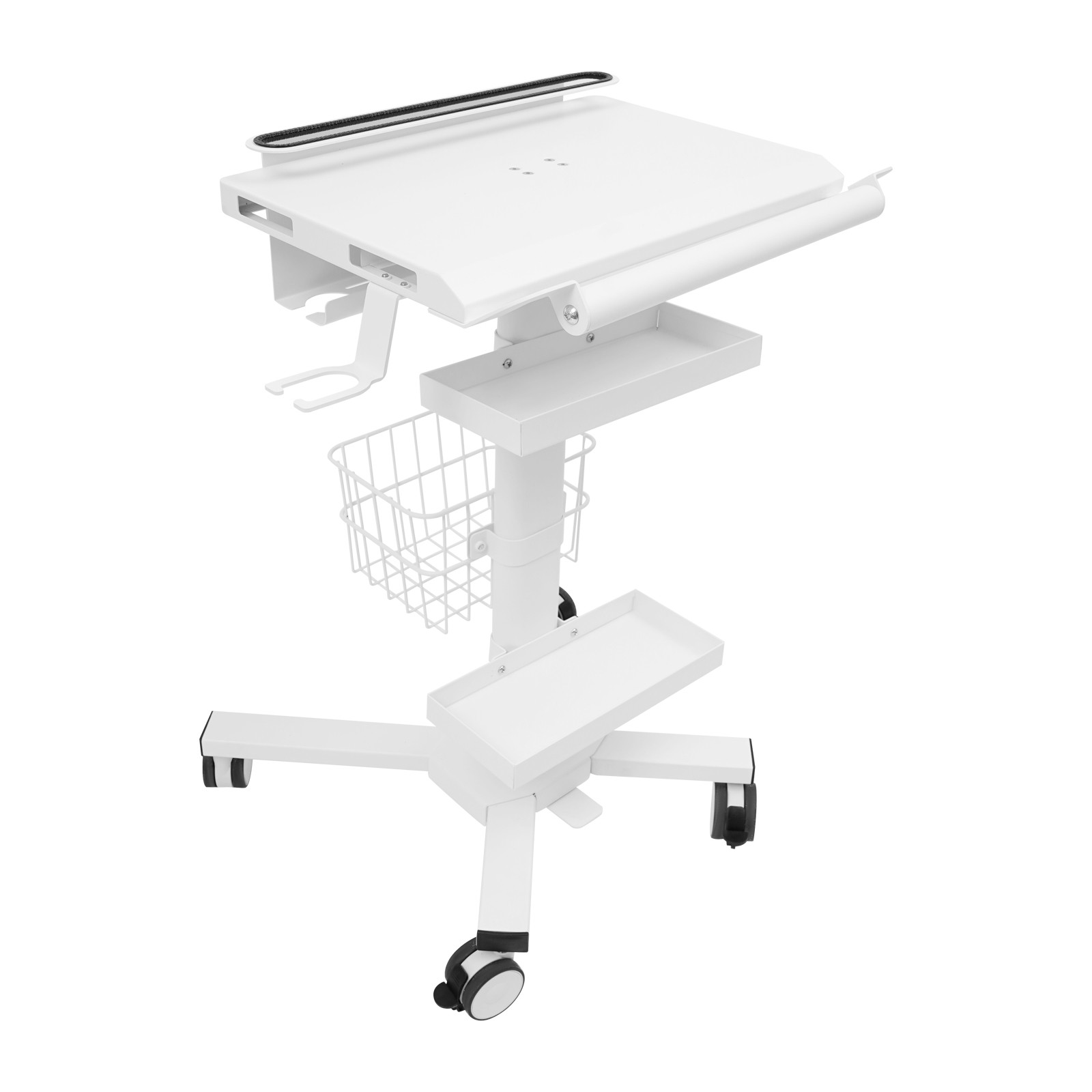 Medical Laptop Workstation Cart Dental Medical Cart Trolley w/ Scanner Holder