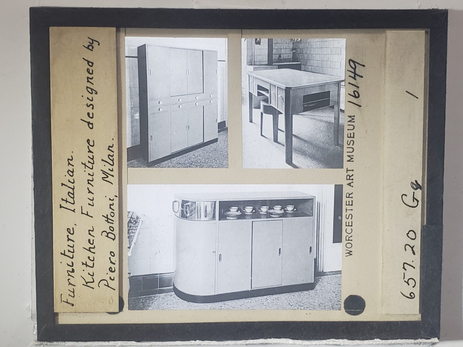 Kitchen Furniture Designed By Piero Bottoni, Milan, Magic Lantern Glass Slide