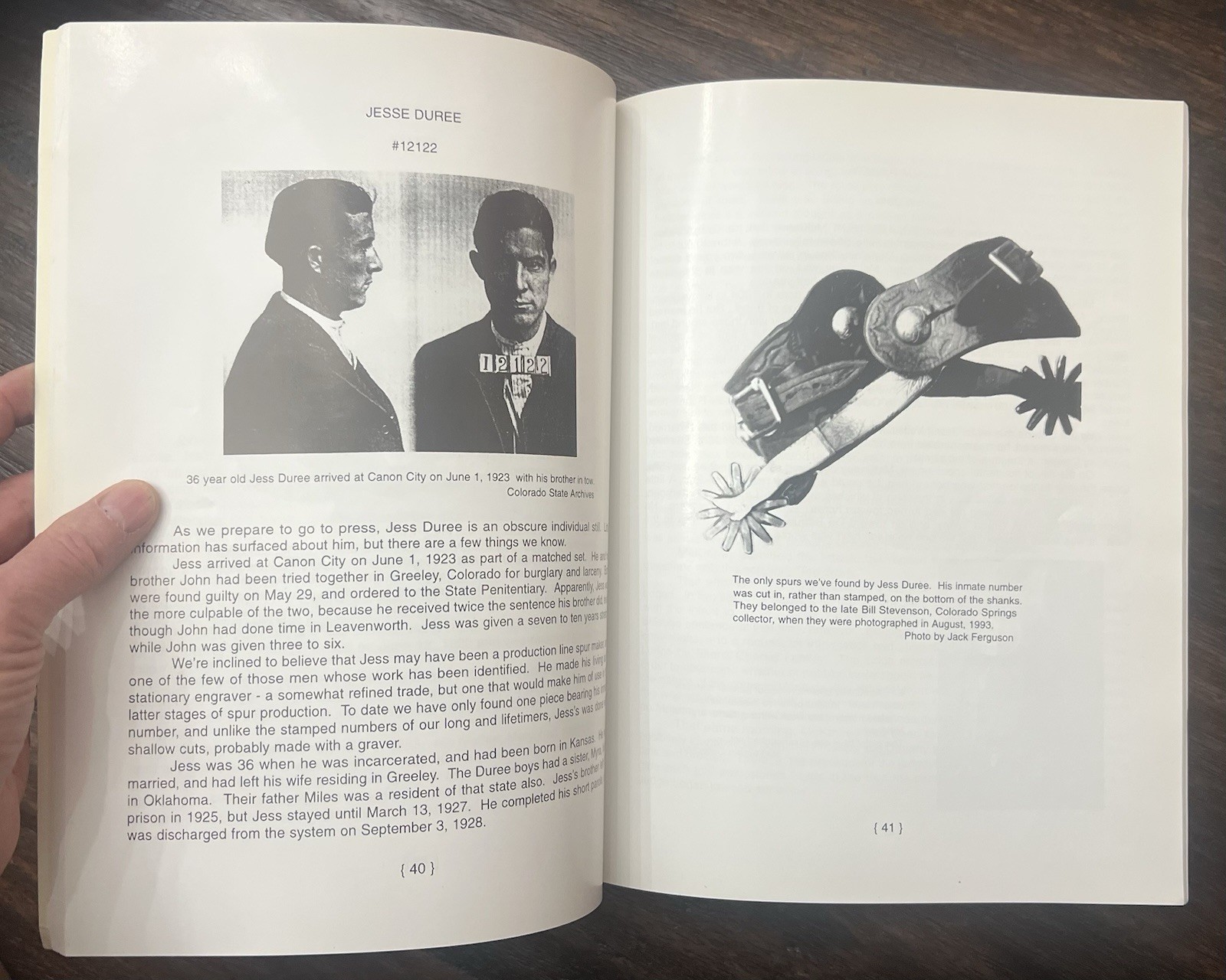 COLORADO PRISON SPURS & THE MEN WHO MADE THEM SIGNED LIMITED FIRST EDITION