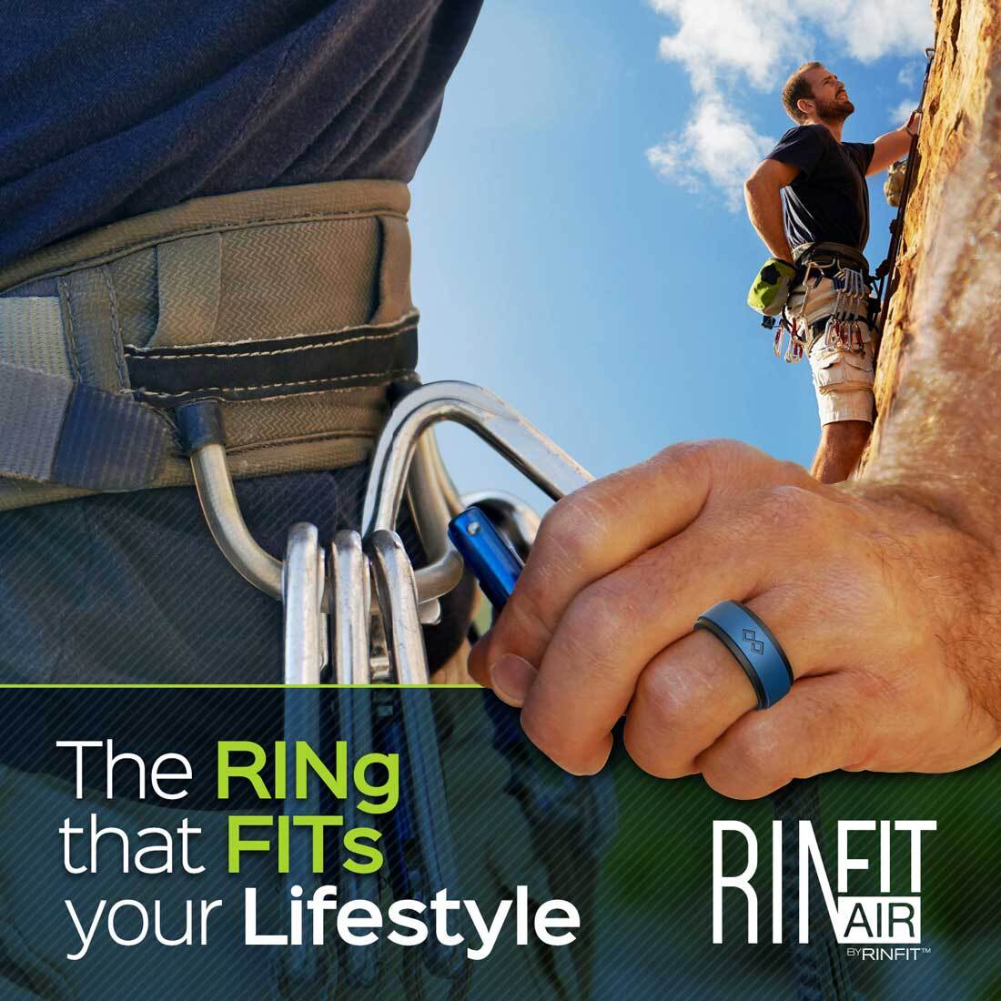 Silicone Ring for Men by RINFIT. Rinfit-Air. Comfortable & Durable Wedding Band