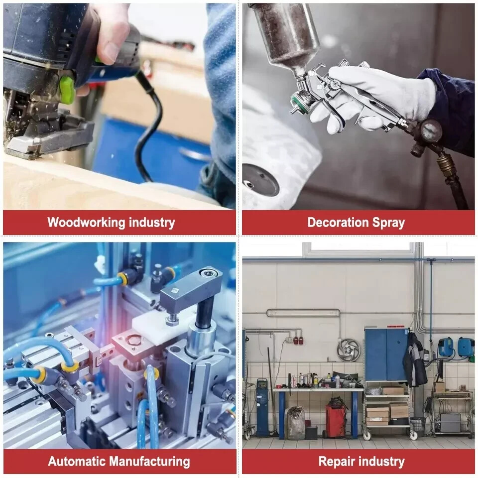 Nylon Air Line Kit 3/8'' OD 100ft Hose 1/4'' NPT Push to Connect Fittings 19Pcs