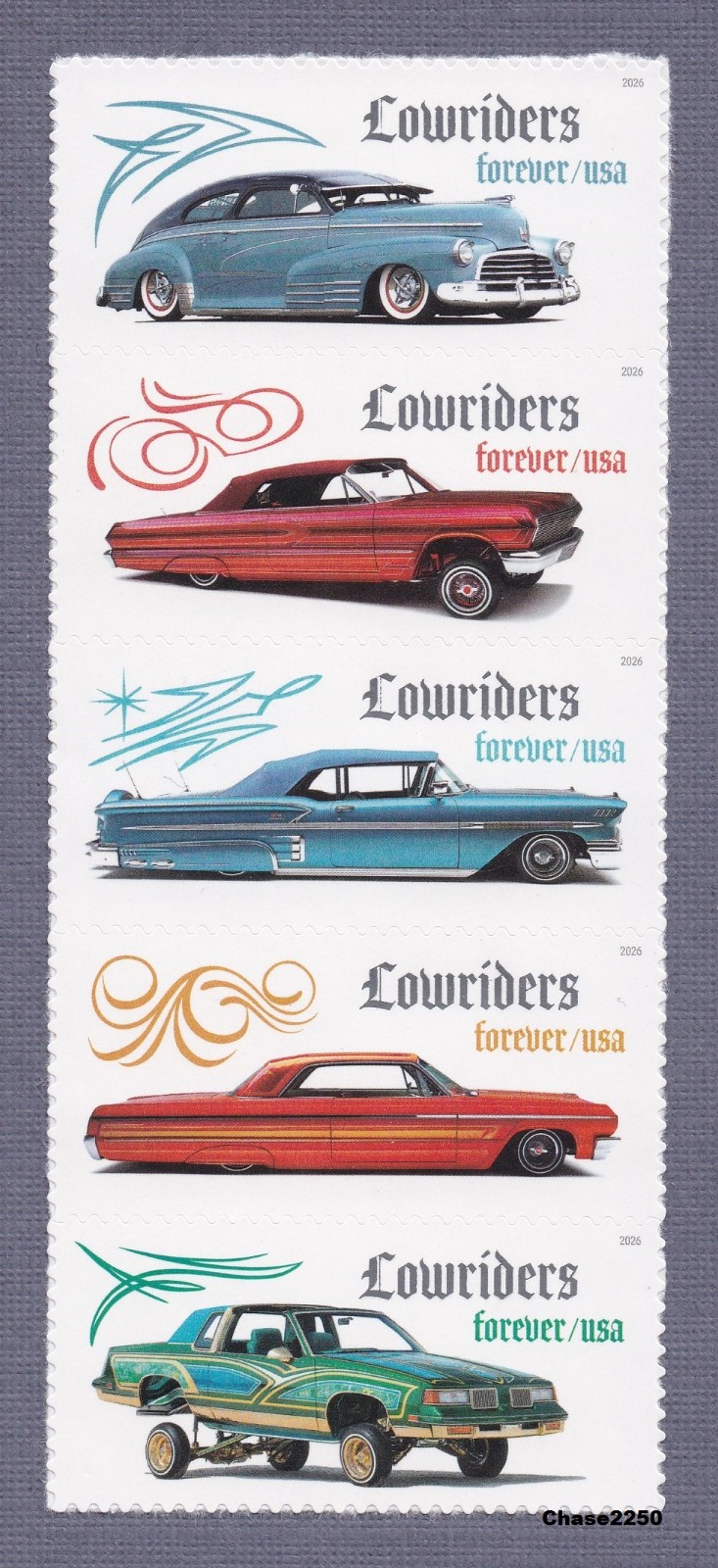 *NEW* 2026 Lowriders - Autos (Vt Strip of 5) 2026 Mint NH