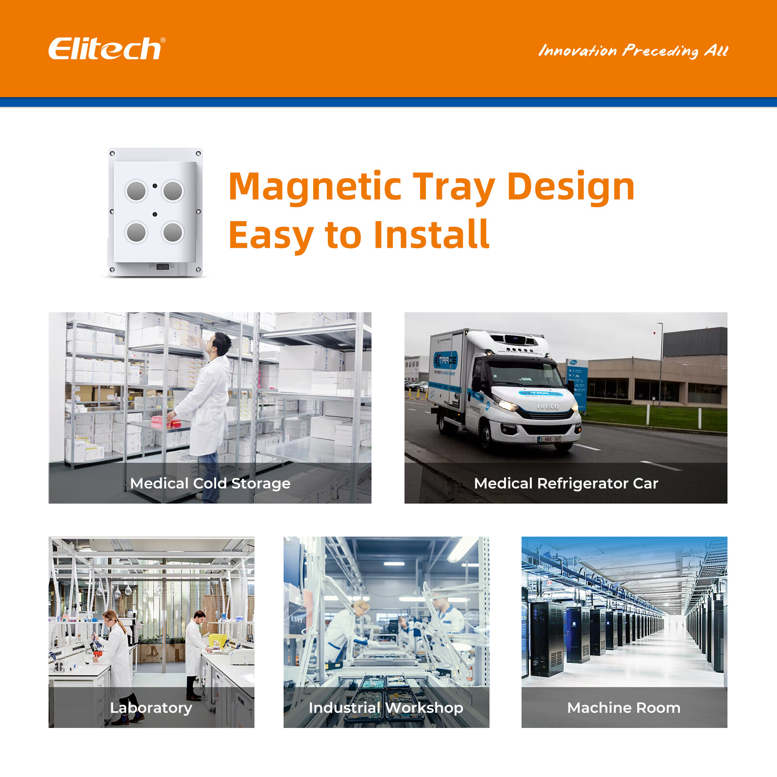 Elitech Temperature Data Logger WiFi Recorder Monitor Cloud Storage RCW-800W