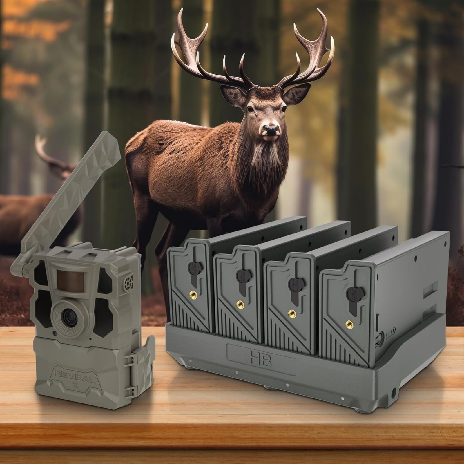 4PCS Lithium Battery & 4 Port Charger for Reveal Trail Camera X Gen 3.0,Pro 3.0