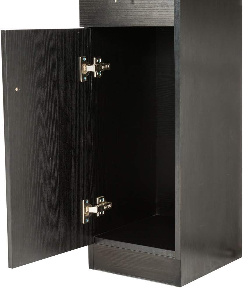 Hair Salon Wall Mount Station with Lockable Drawer and Cabinet, Barber Equipment