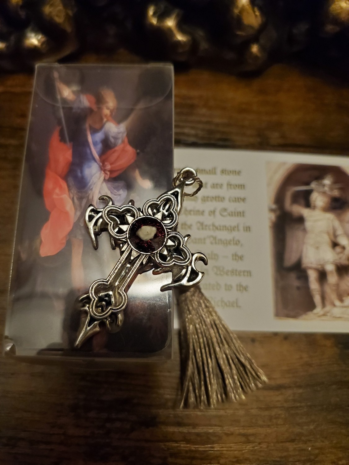 St. Michael Sword Cross Stone Cave Monte Sant’Angelo Gargano Italy