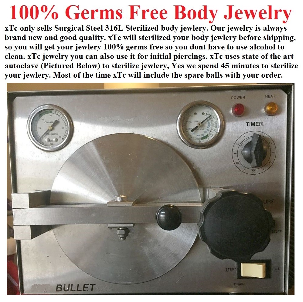 DIY EASY, SAFE & STERILE SINGLE 10G FRENUM PIERCING KIT with FORCEPS & GUIDE.