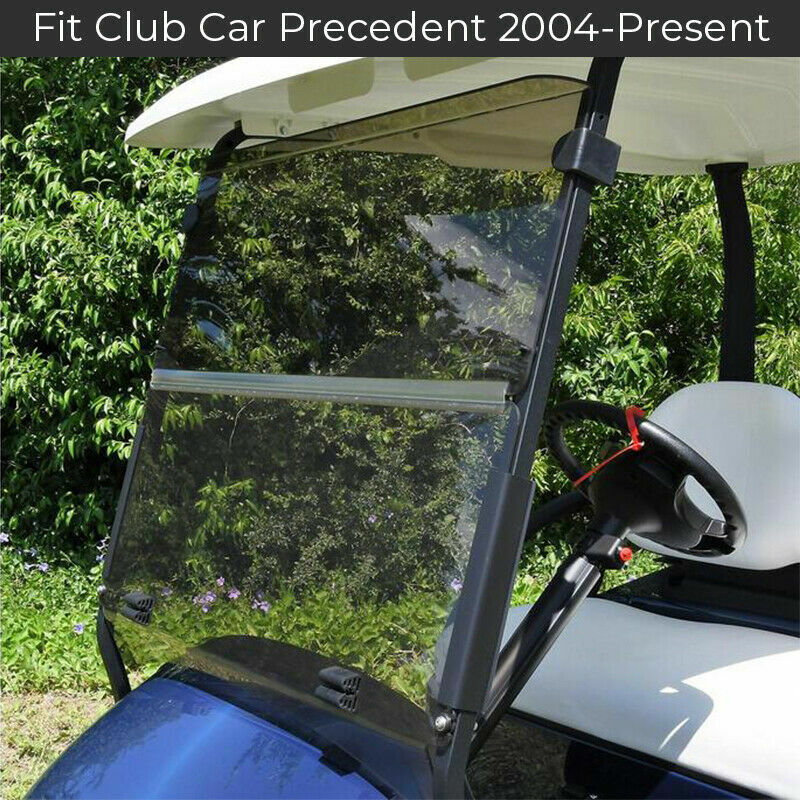 For Club Car Precedent 2004-Up Golf Cart Folding Tinted Windshield Windscreen
