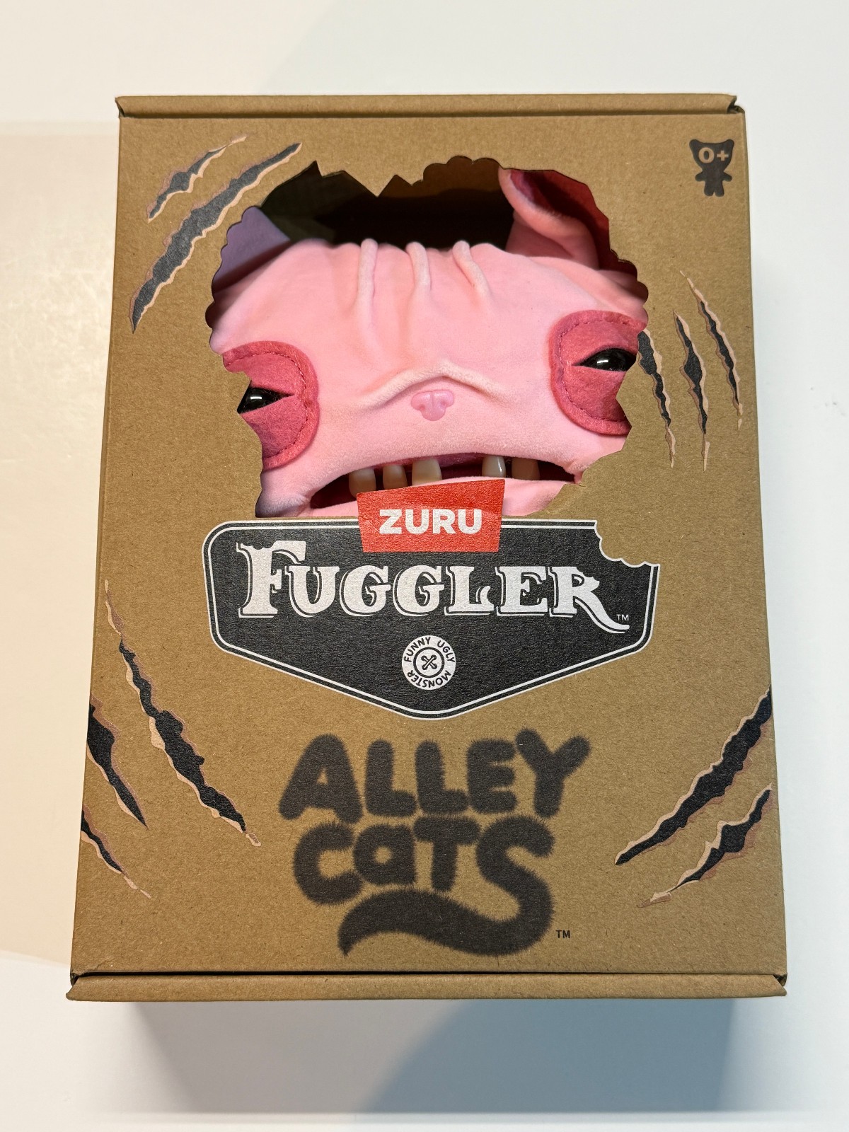 Fuggler Alley Cats 9" WRINKLE McSTINKLES Little Hairless Cat Pink Sphinx Sphynx