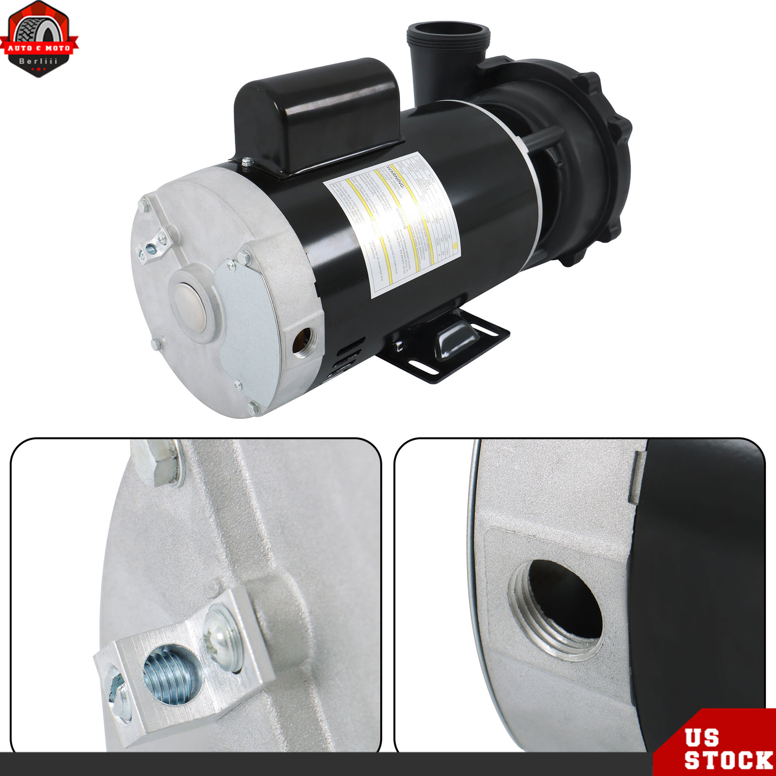 3721621-1D Plastics Executive 56 Frame 4 HP Spa Pump, 230-Volt Swimming Hot Tubs