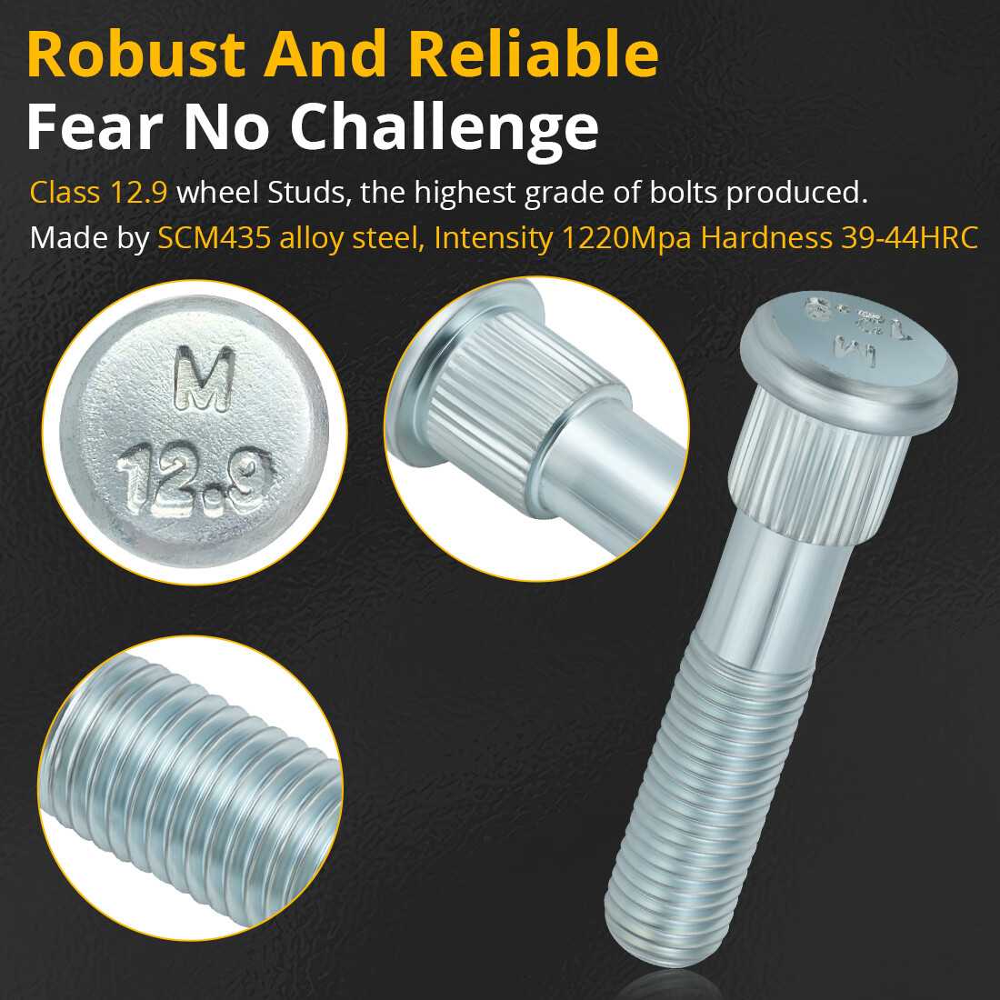 2 Front/Rear Wheel Hubs Rotor Bearing Studs for Polaris RZR XP 4 1000 2014-2023