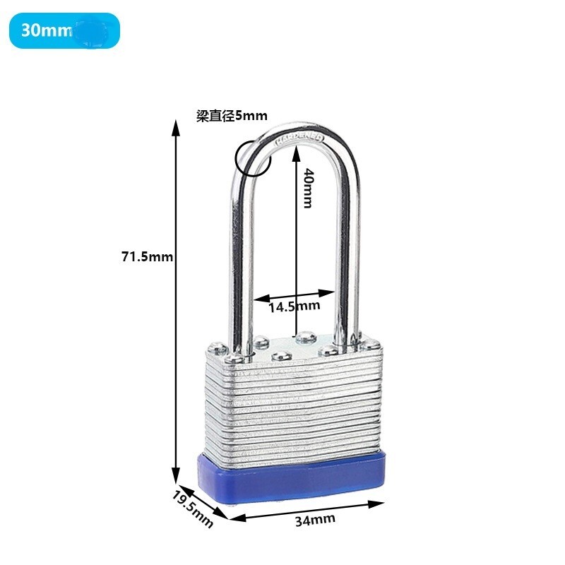 4 Pack Outdoor Padlocks with Keys Long Shackle Keyed Alike Padlocks for Gate