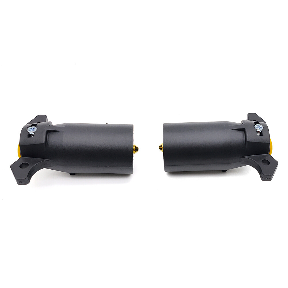 7 Way Round RV Style Trailer Light Plug Connector Replacement End Blade Pin New