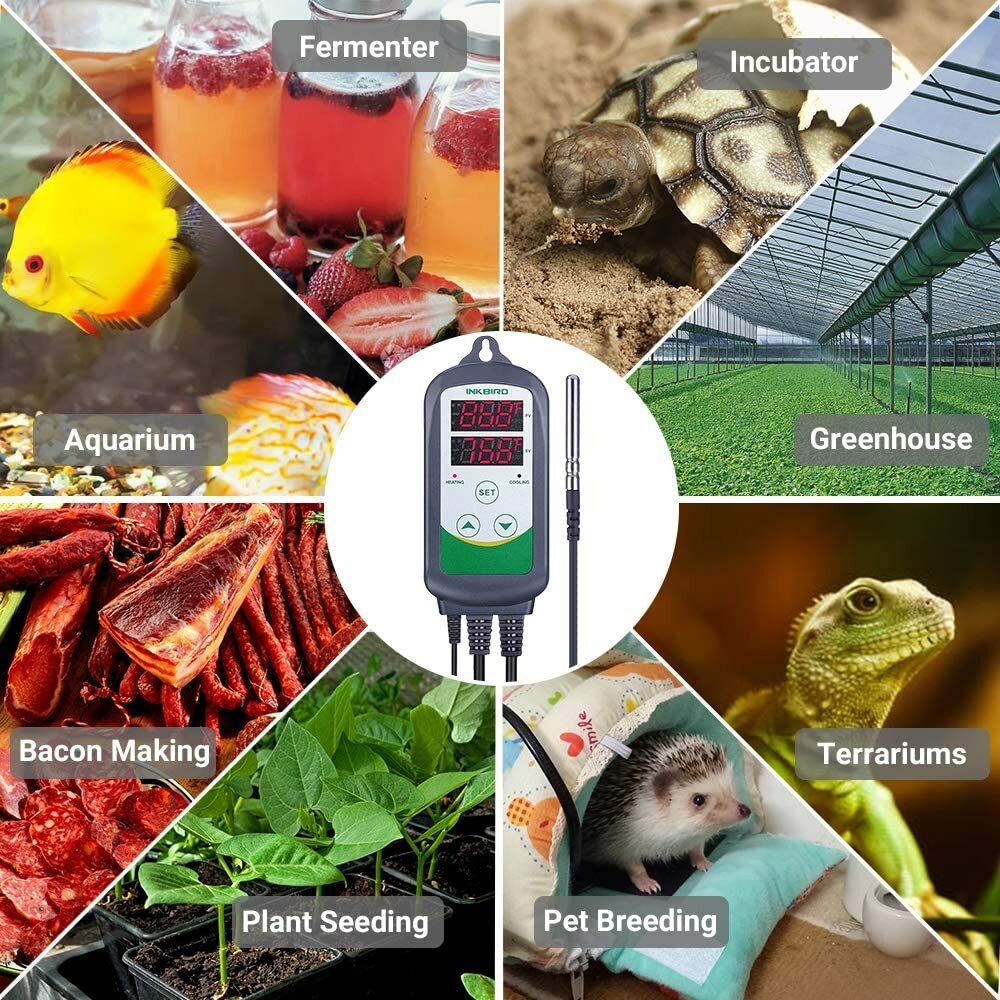 WiFi Thermostat Temperature Controller ITC-308 Seed Starter Brew Heater Cooler