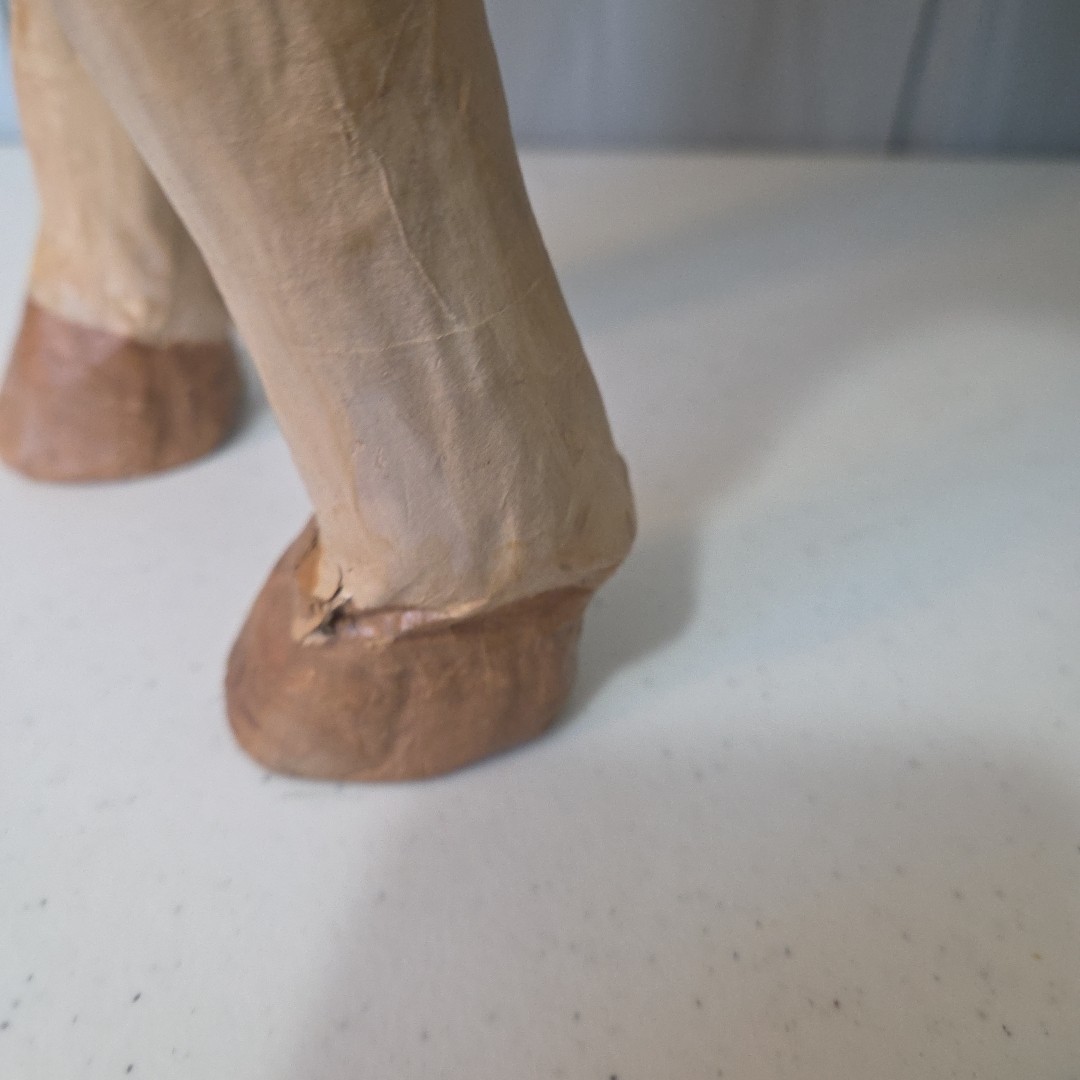 Vintage Paper Mache Spotted Blanket Appaloosa Horse Statue Indian Native