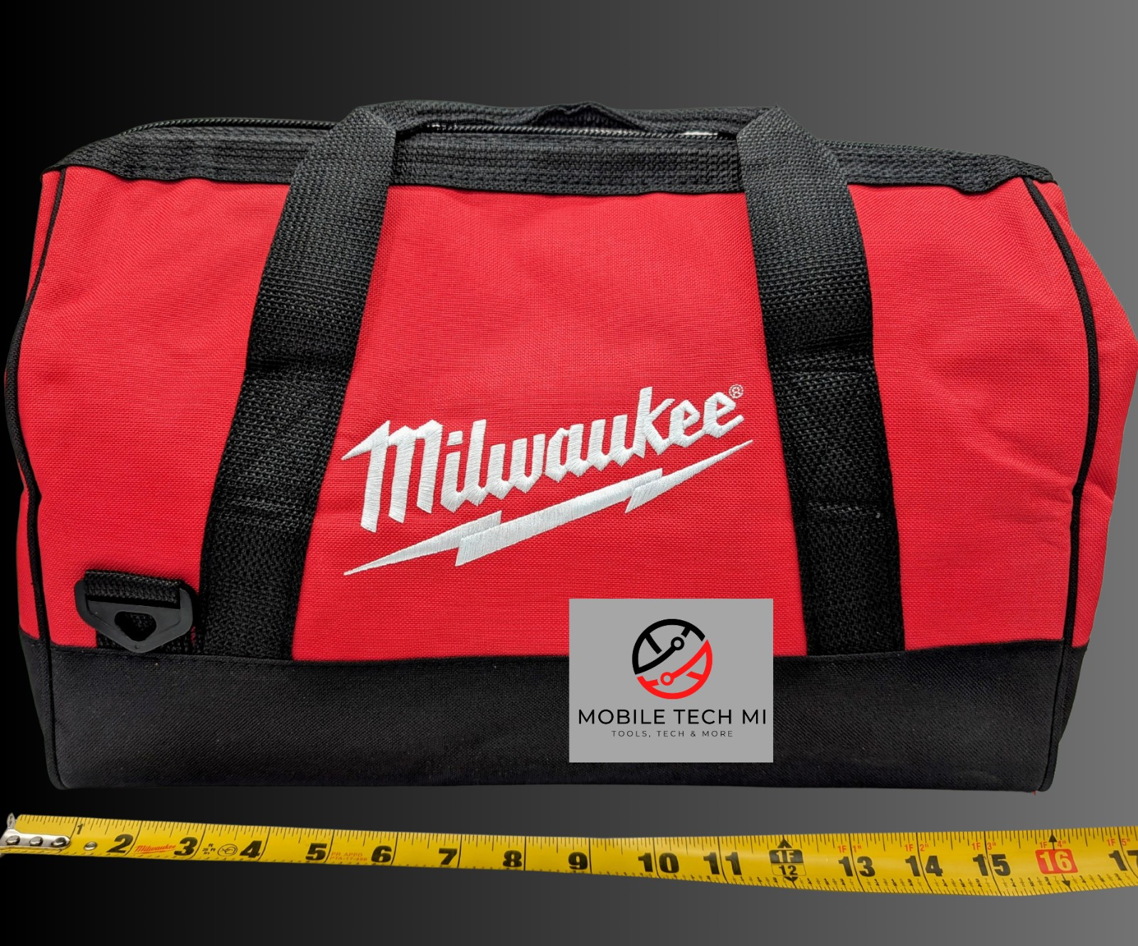 NEW Milwaukee M18 M12 16" x 10" x 10" Canvas Contractor Tool Bag Case Driver 18V